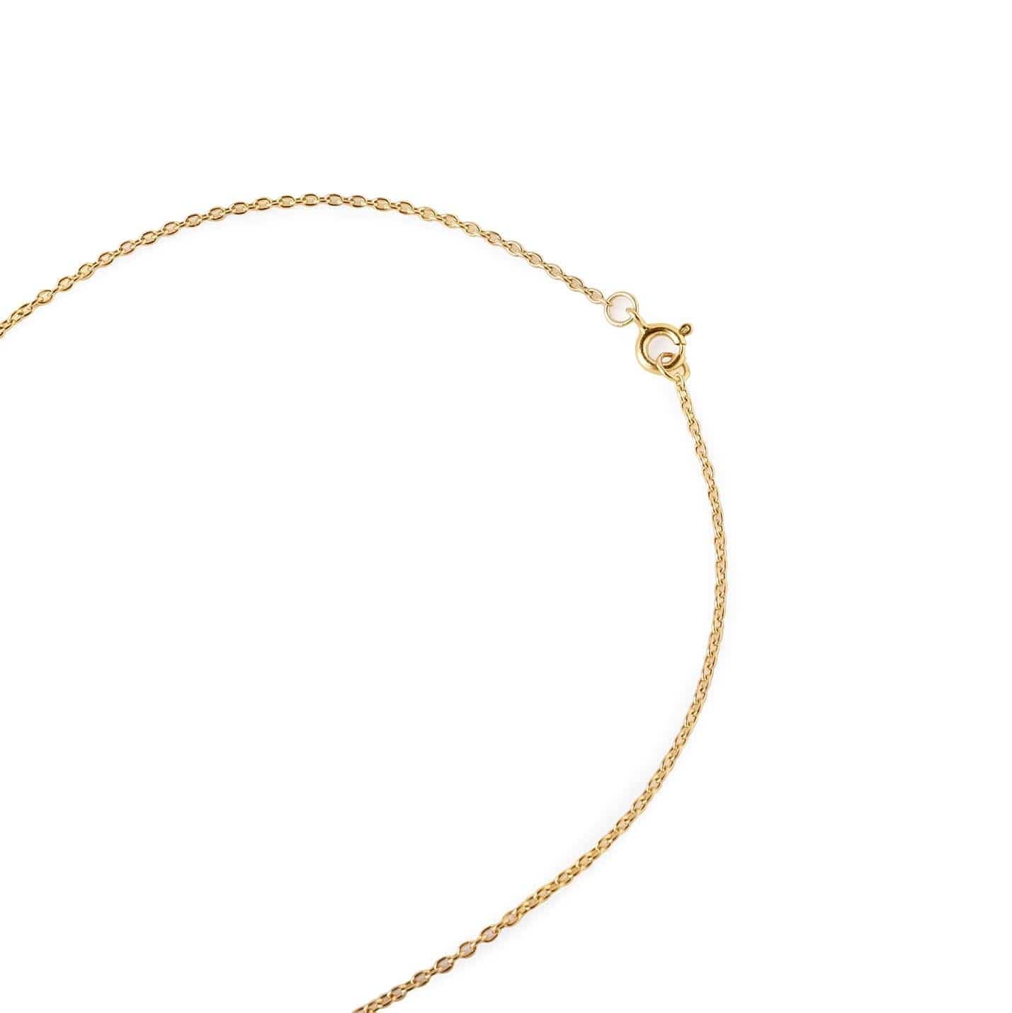 gold plated necklace with clam