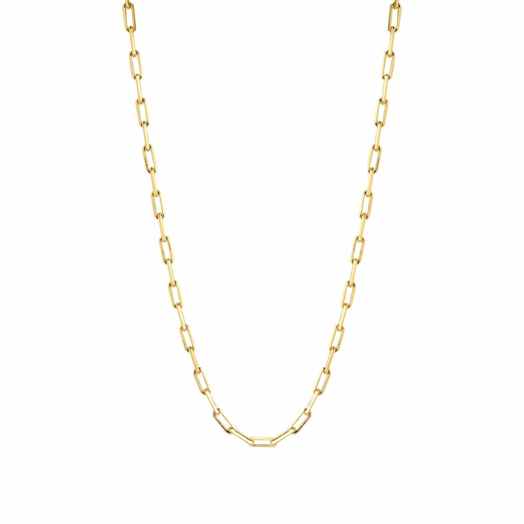 gold plated necklace long link