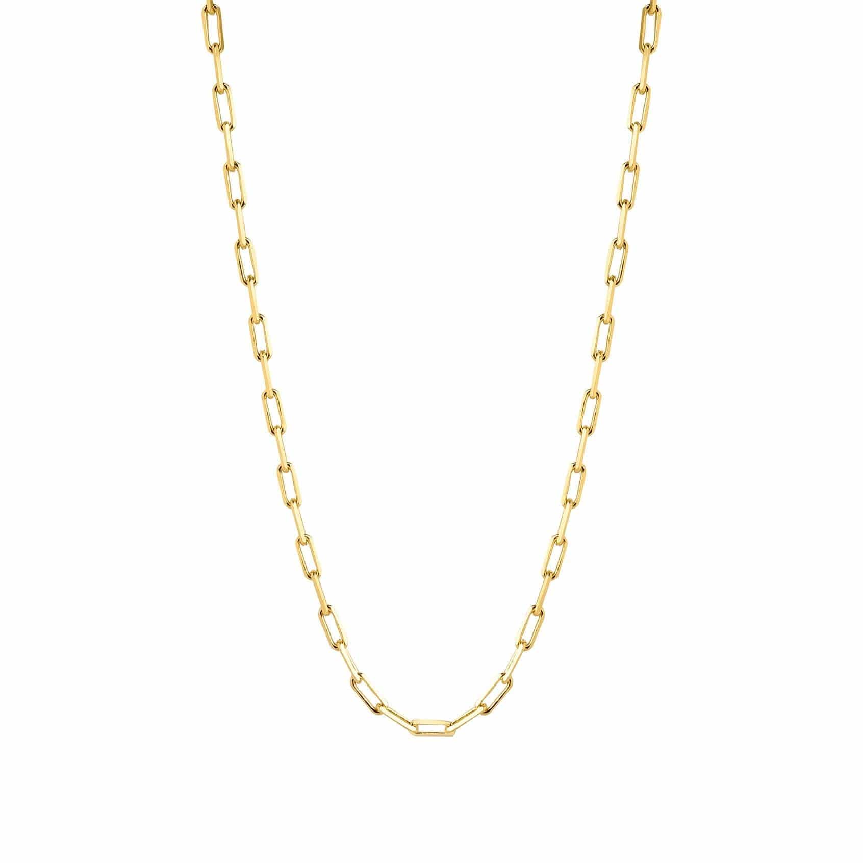 gold plated necklace long link