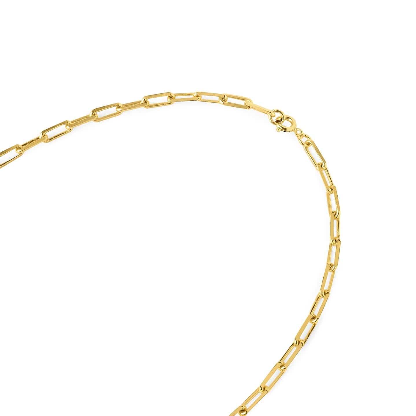 gold plated necklace long link