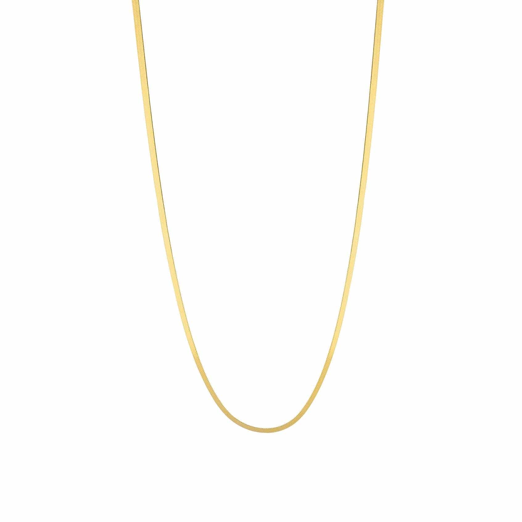 gold plated necklace flat link