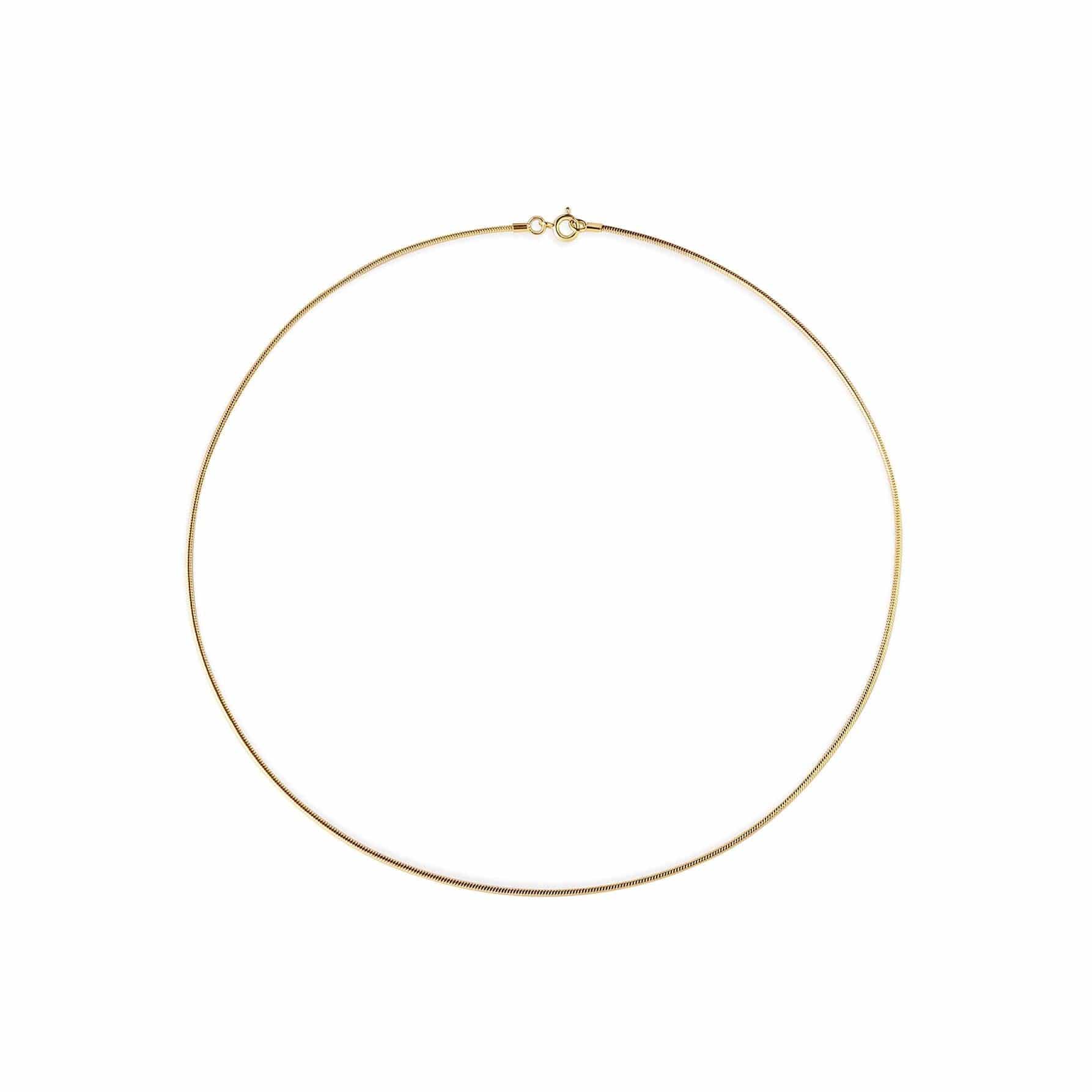 gold plated necklace round link