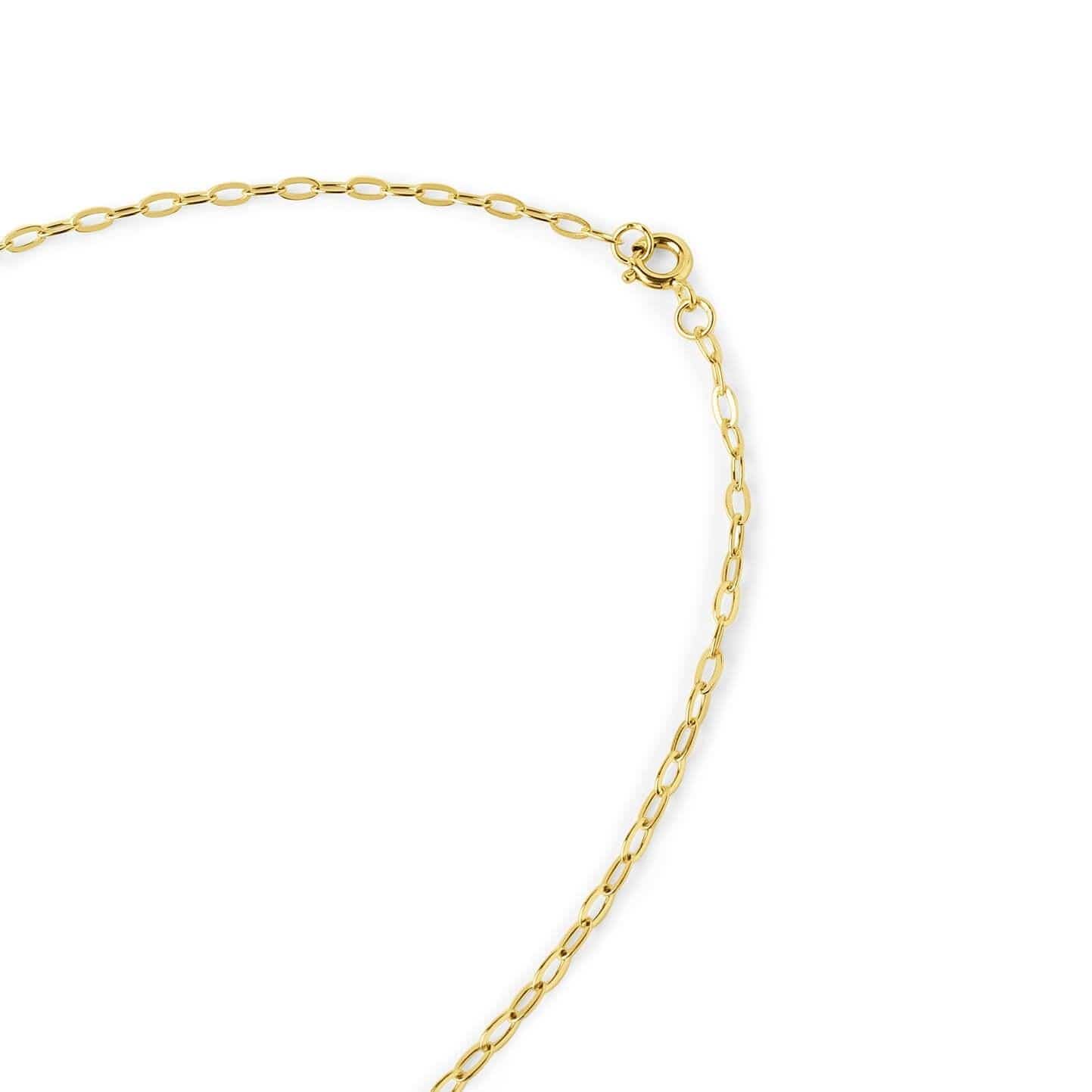 gold plated necklace short link