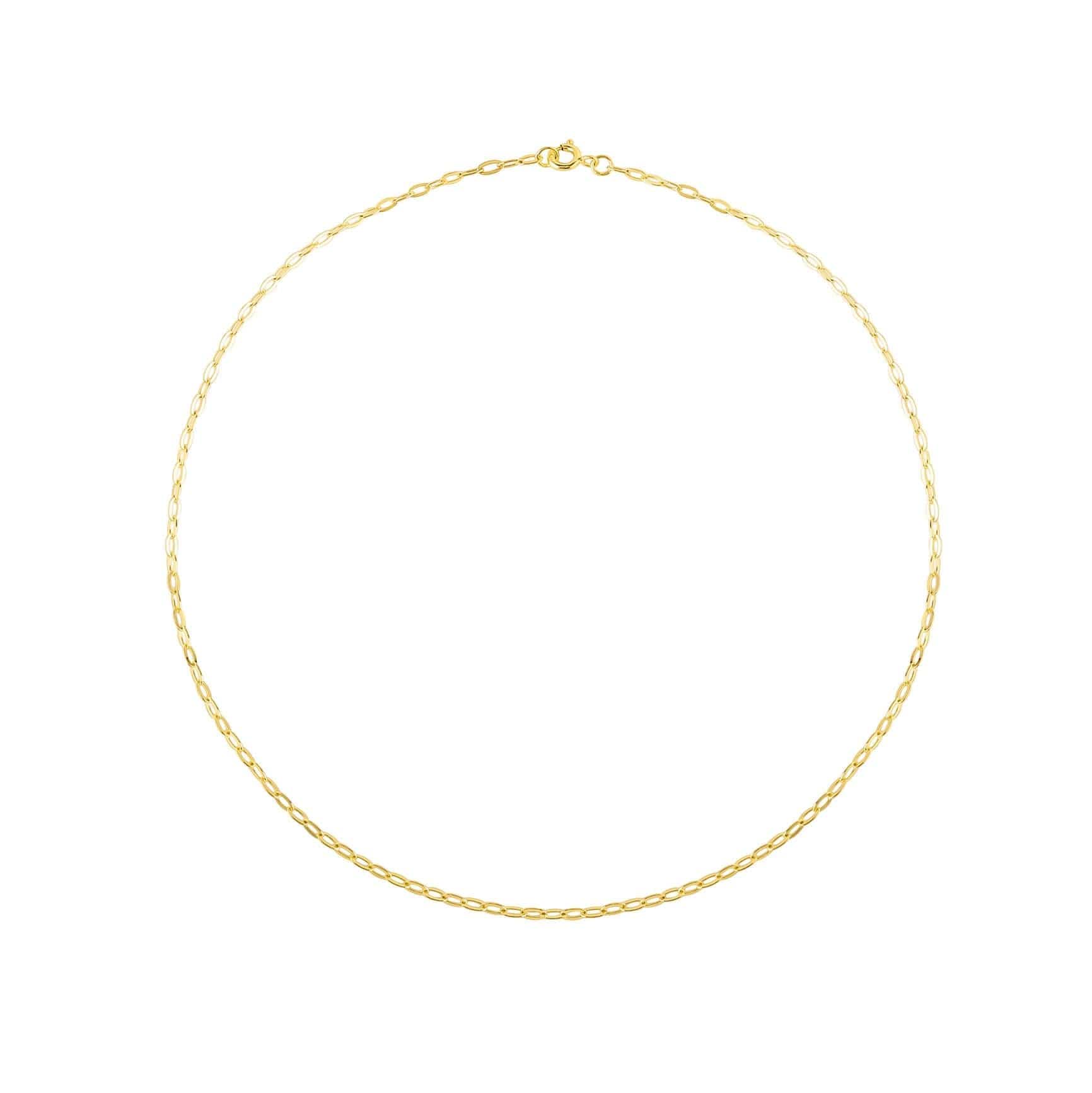 gold plated necklace short link