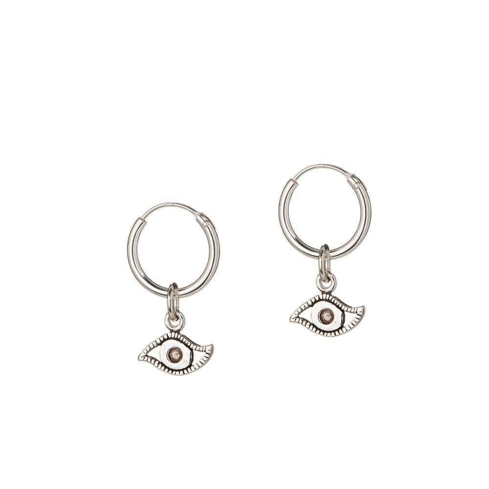silver hoops eye 12MM
