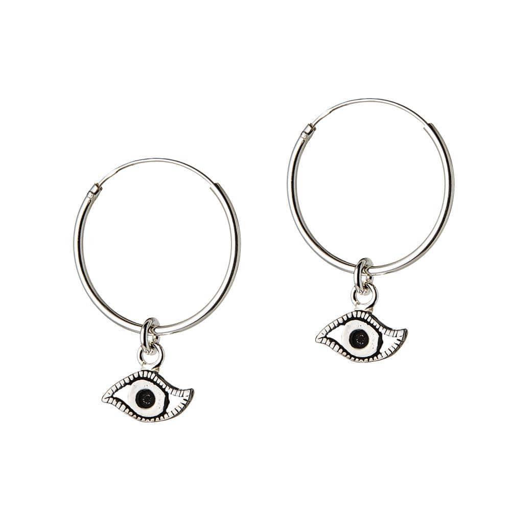silver hoops eye 18MM