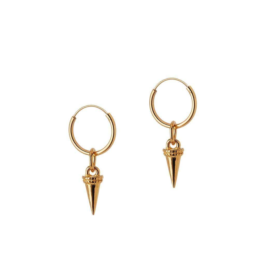 Gold Plated hoop horn 12 mm