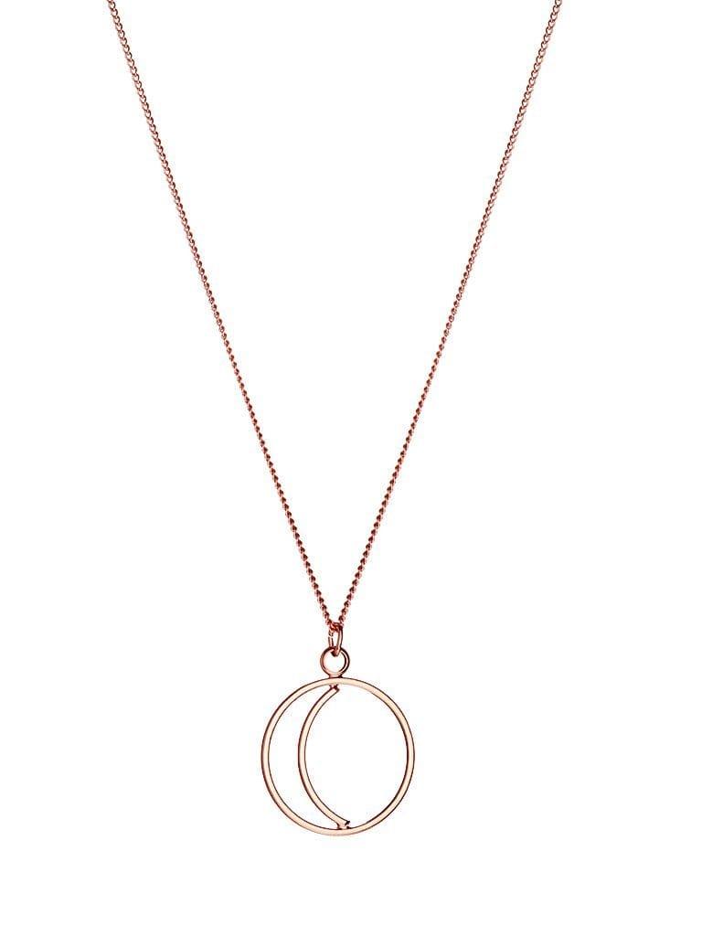 Silver Plated Necklace with Half-Moon - Juulry.com