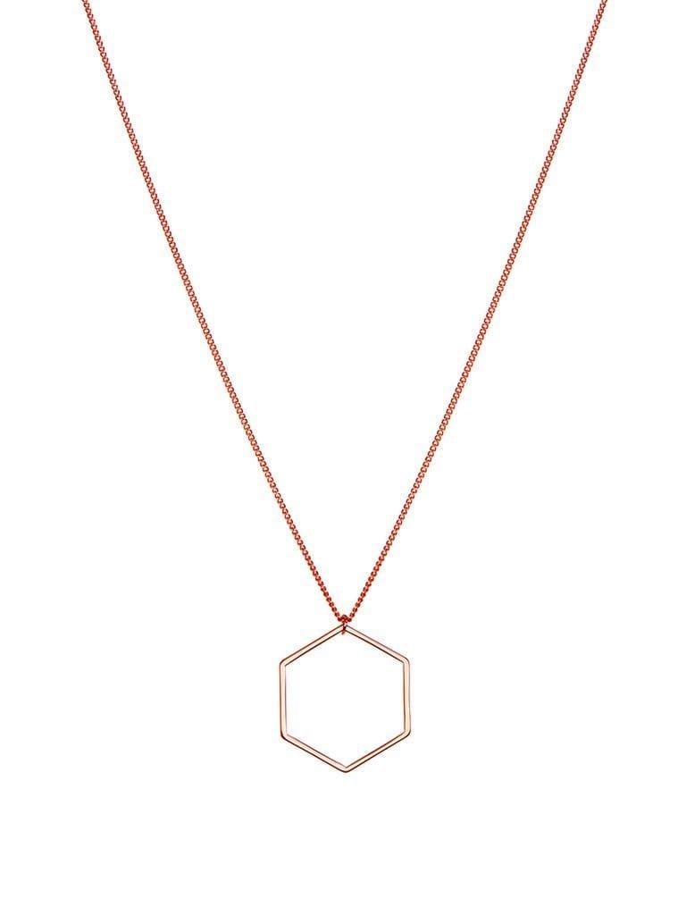 Silver Plated Necklace with Hexagon - Juulry.com