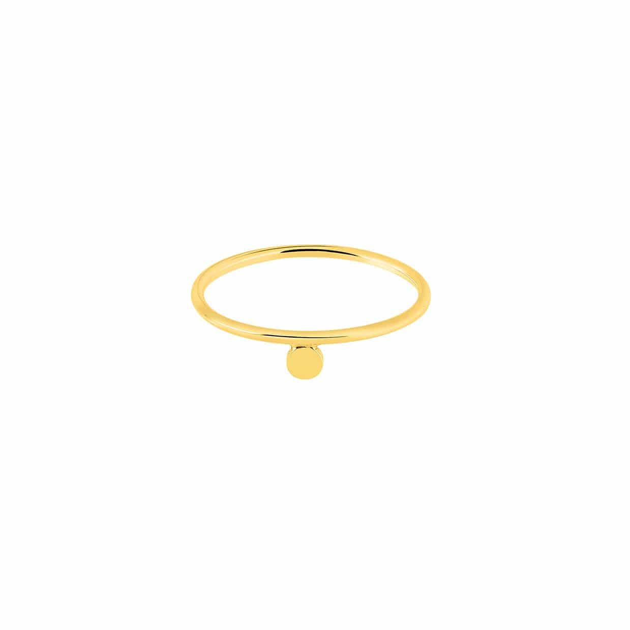 gold plated floating round ring