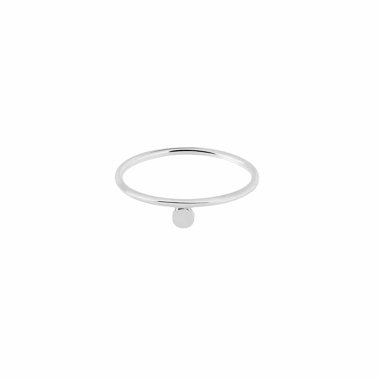 silver floating round ring