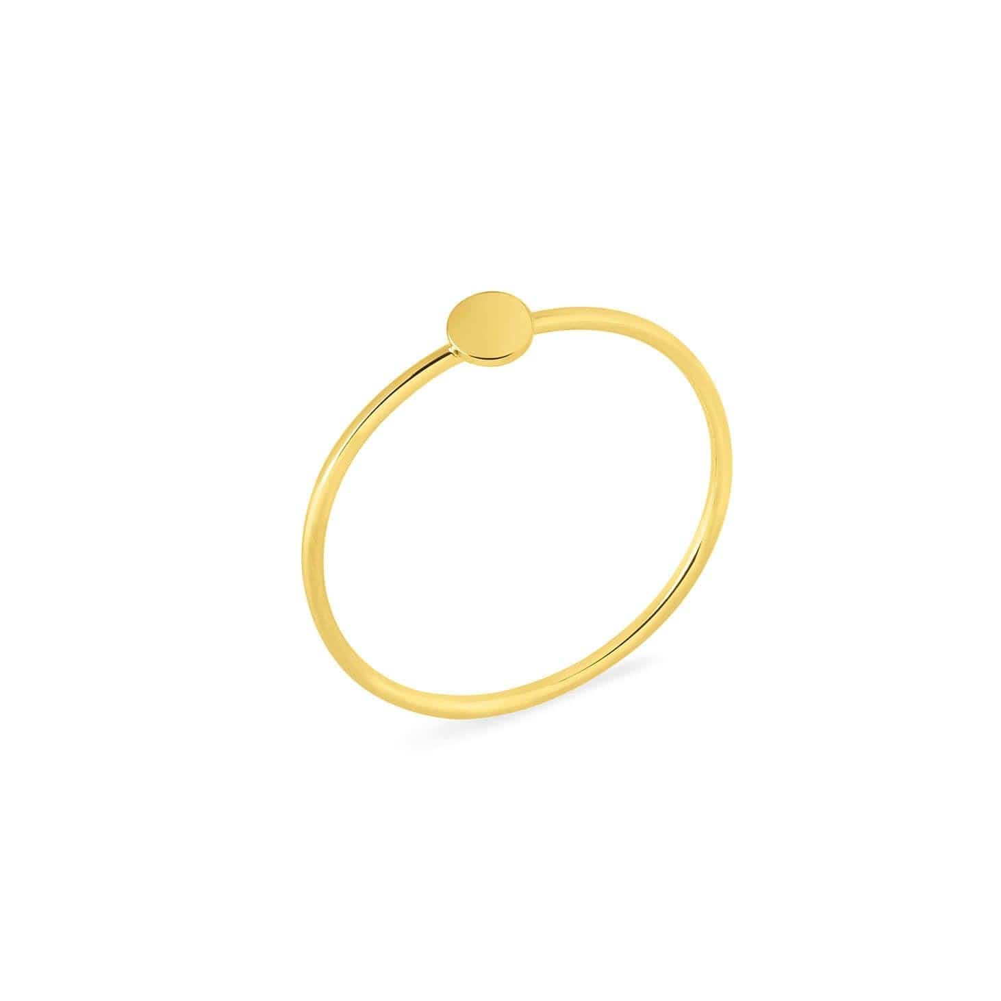 gold plated ring with small circle