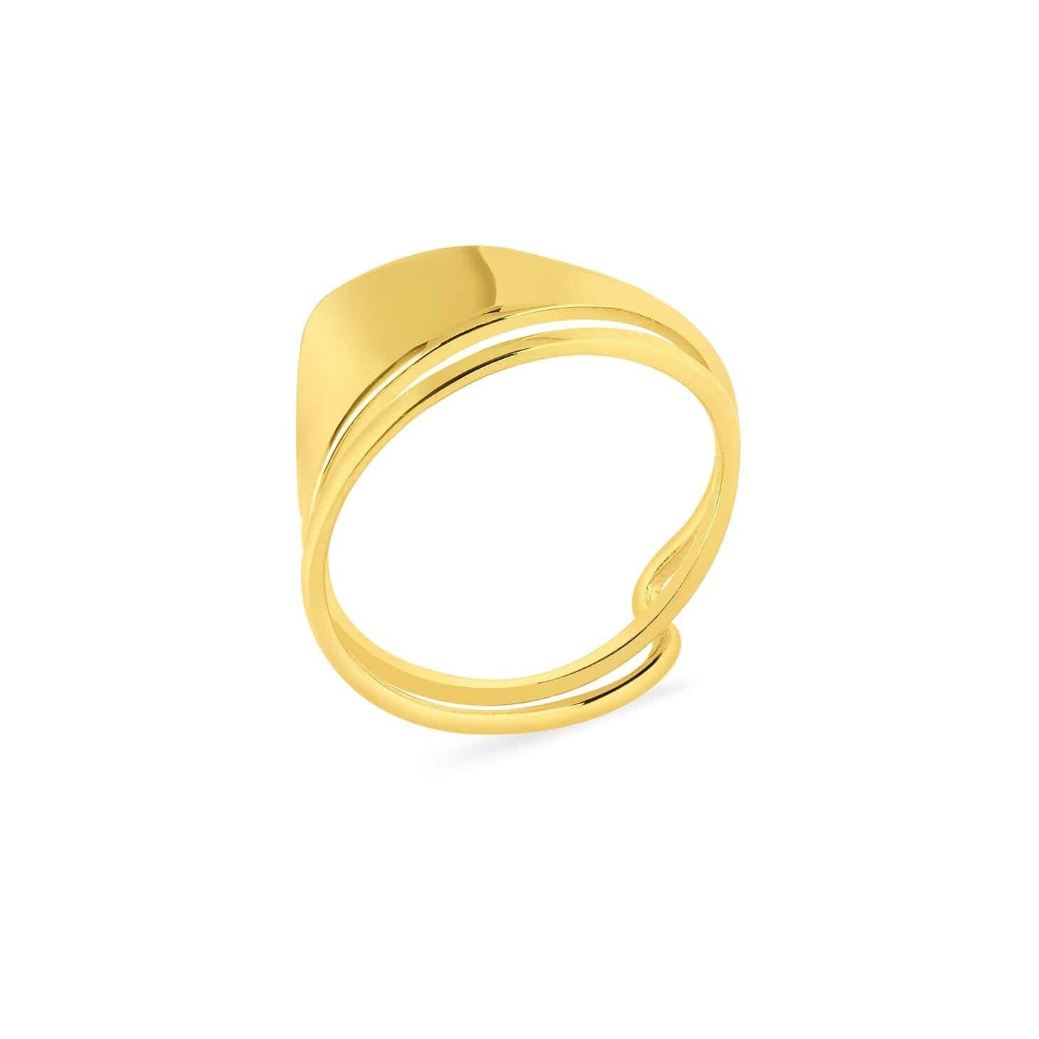 gold plated shark ring