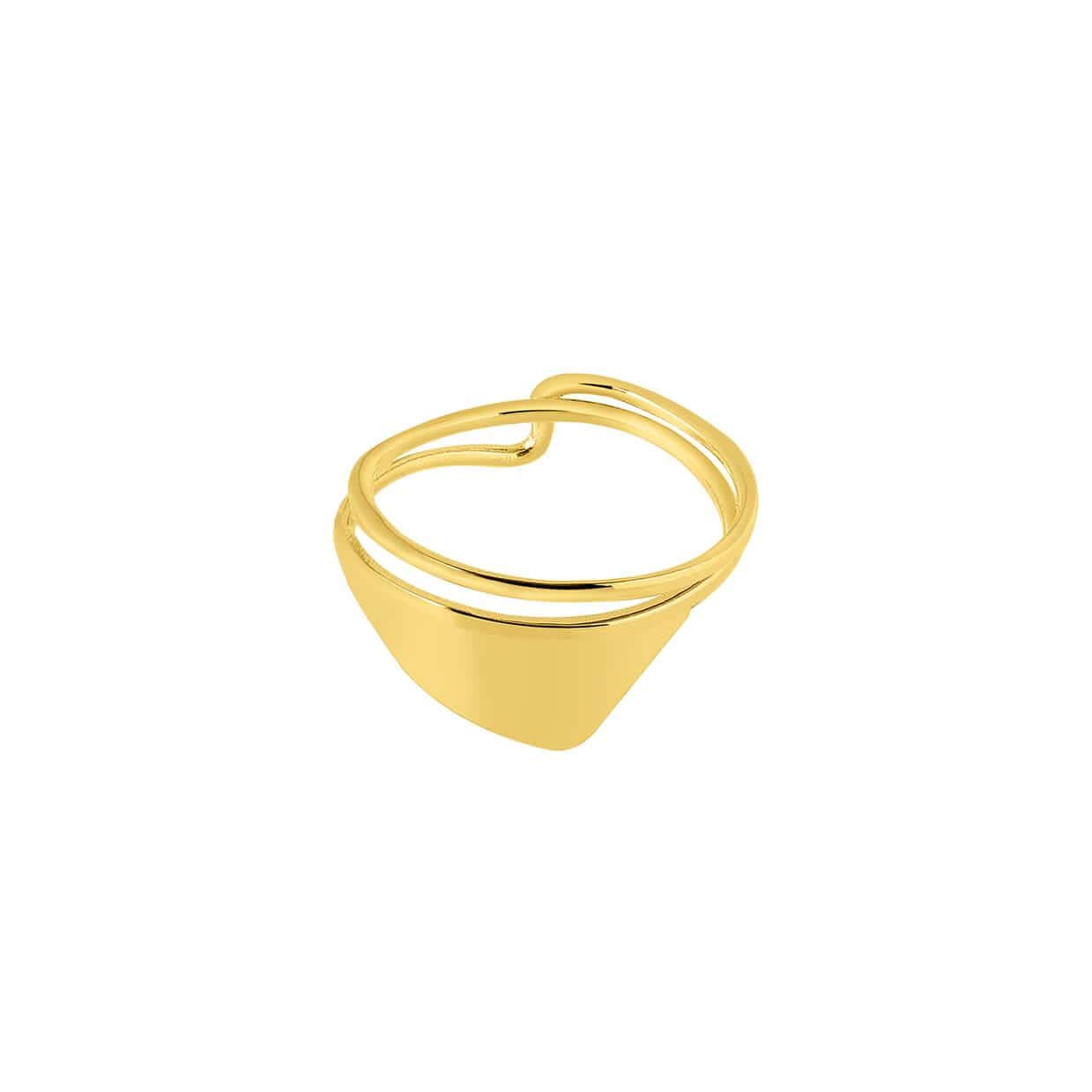 gold plated shark ring
