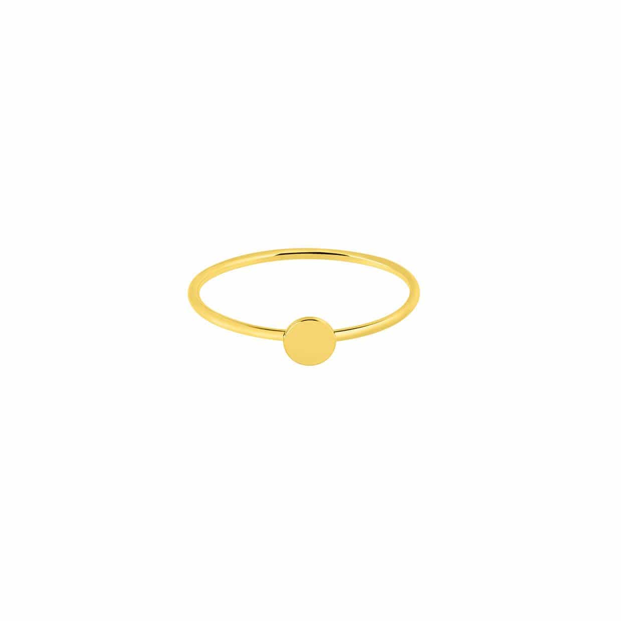 gold plated ring big circle