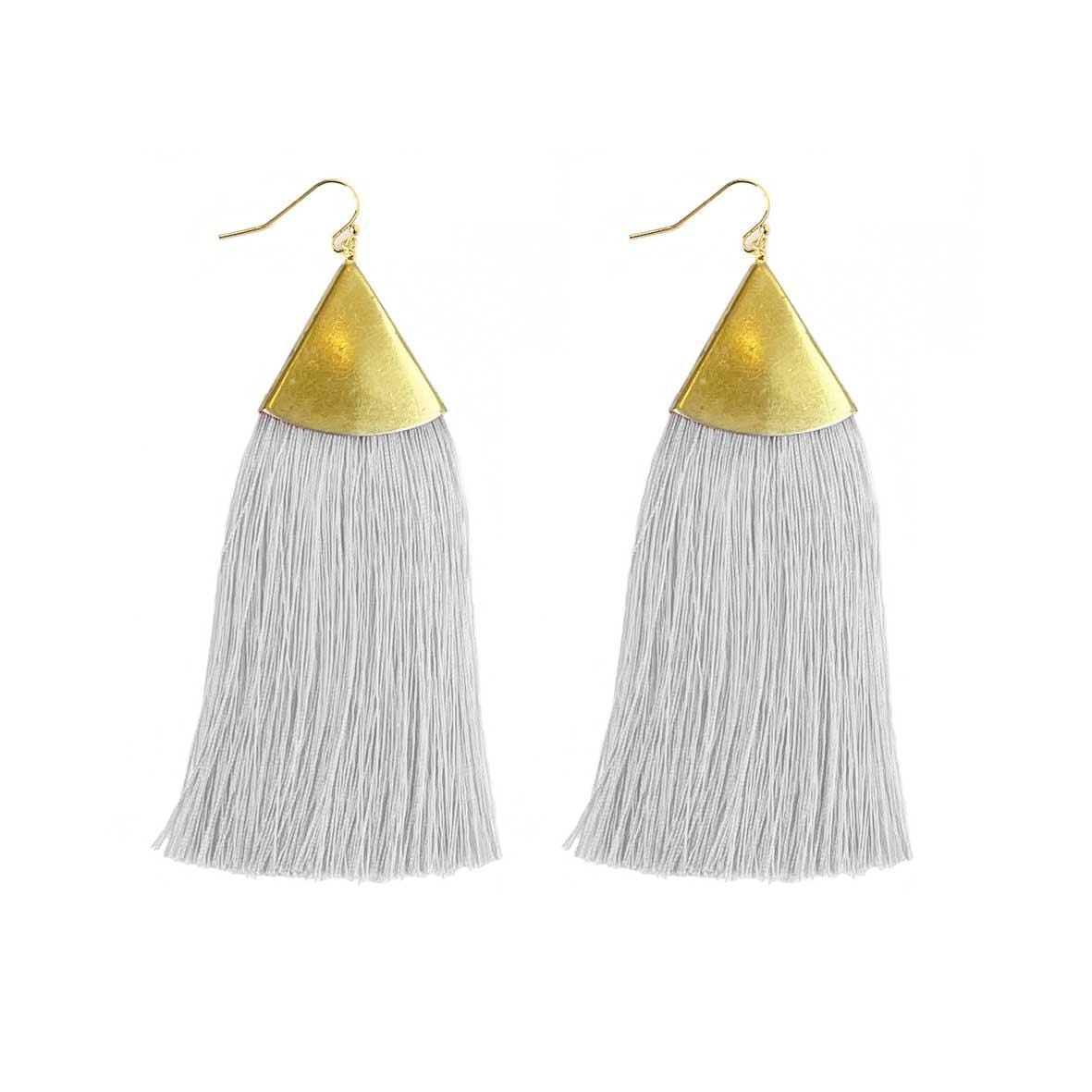 Pink Brush Tassel Earrings - Juulry.com