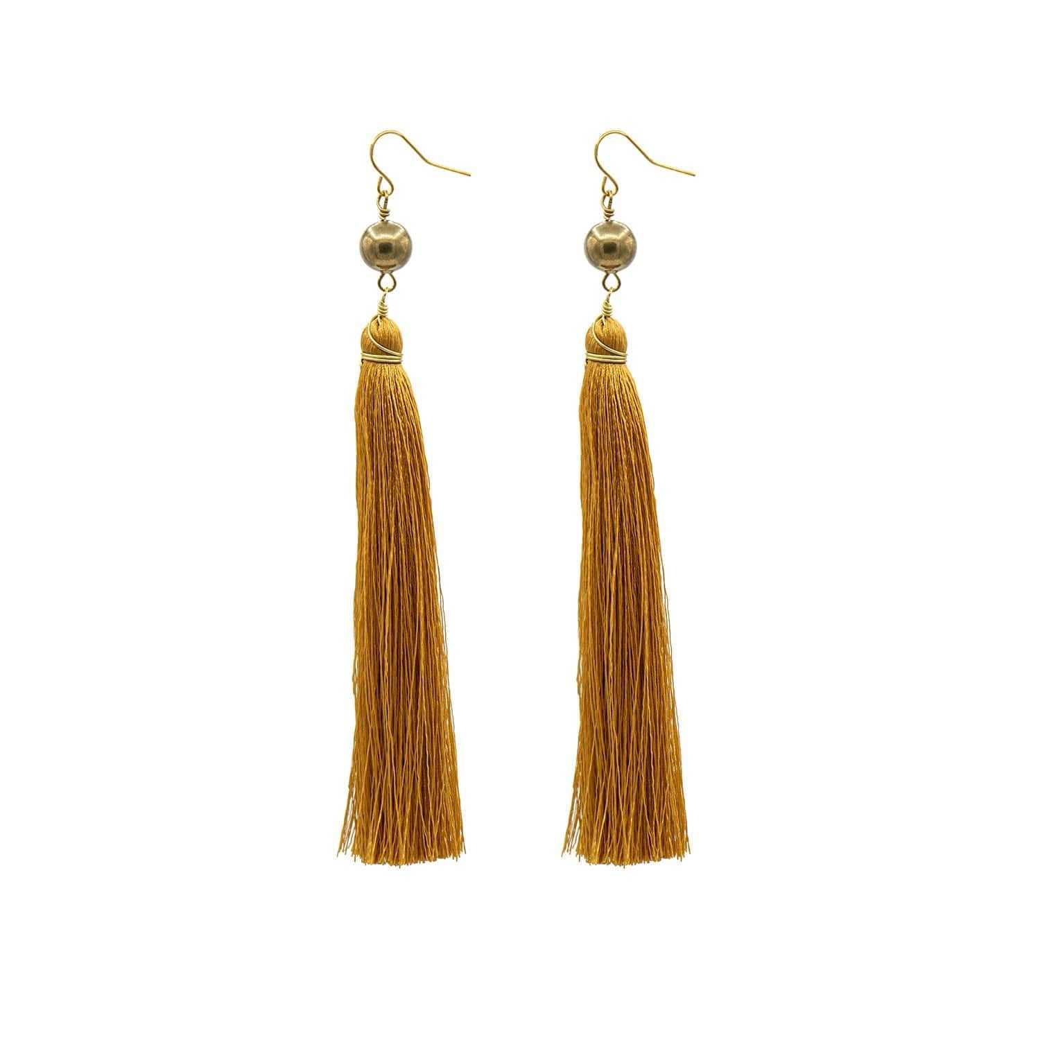 Yellow Brush Earrings