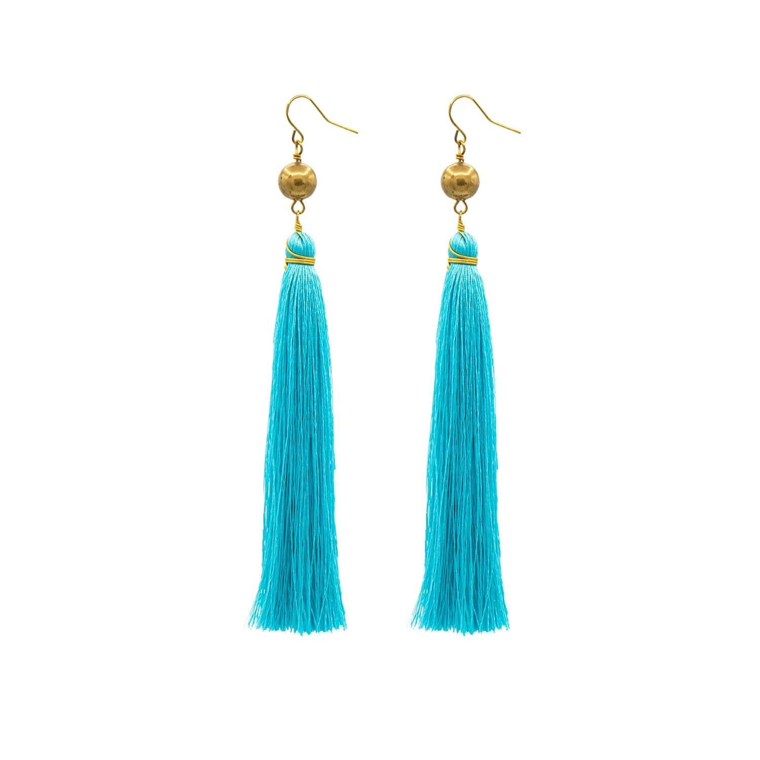 Turqoise Brush Earrings