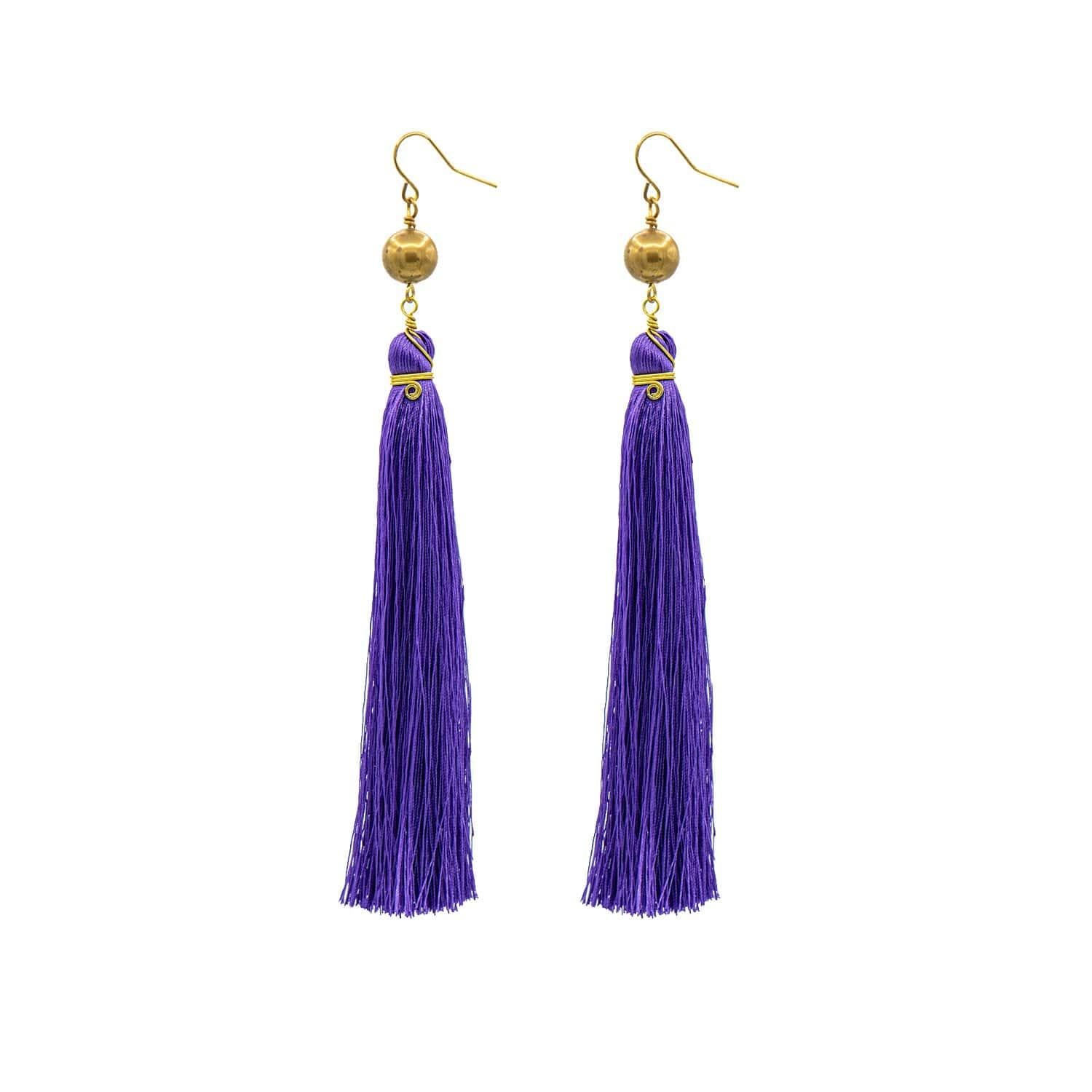 Purple Brush Earrings