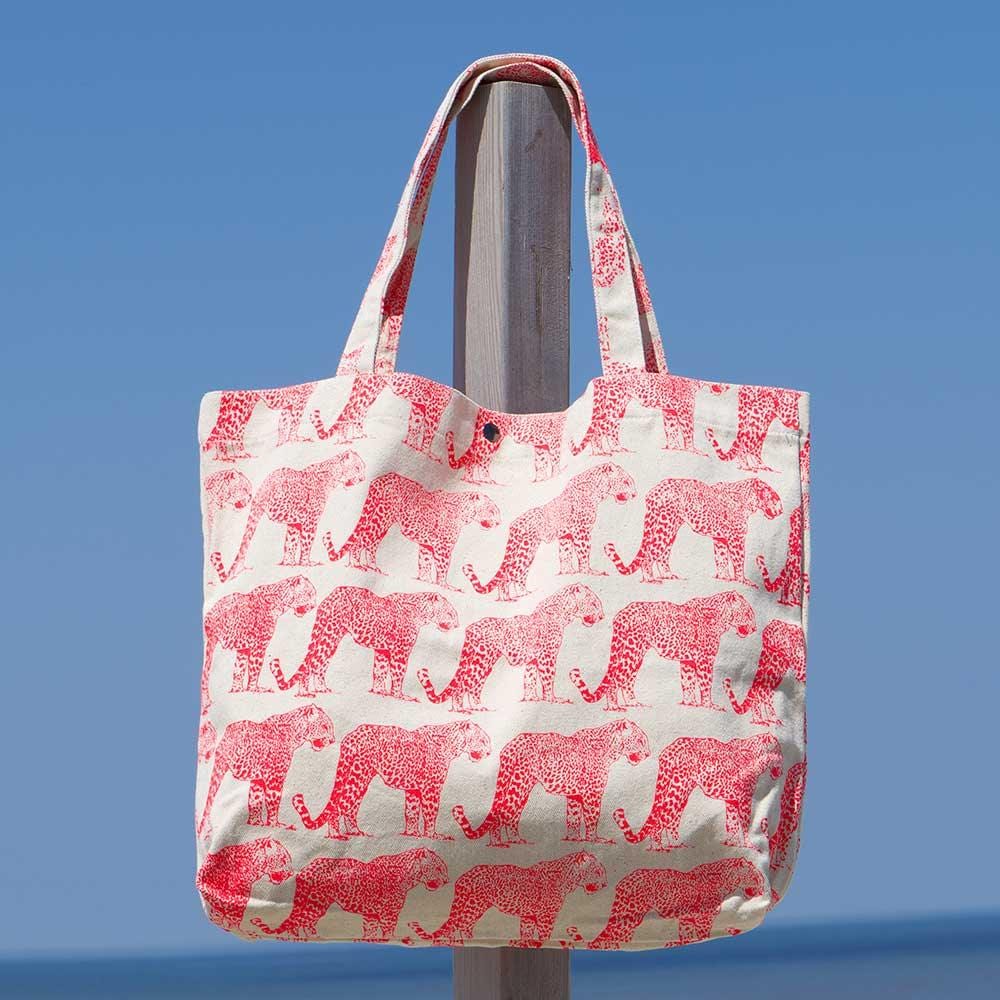 Beach Bag Tiger Pink - Juulry.com