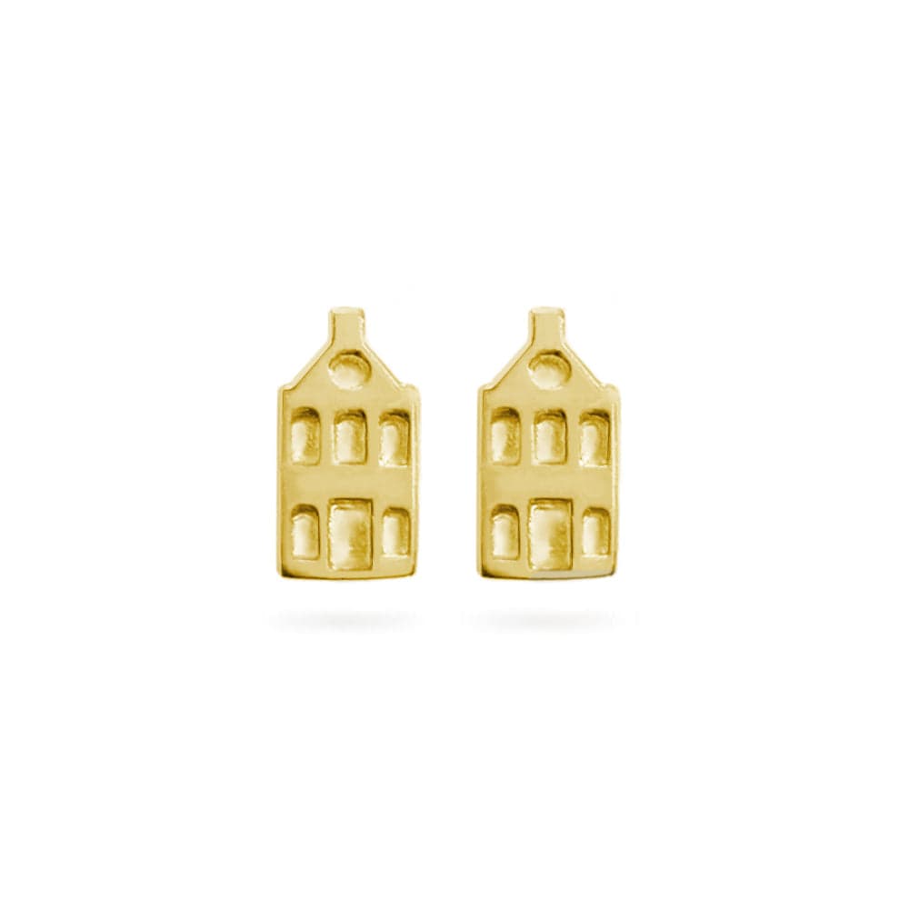 Amsterdam Canal House 3.0 Gold Stud Earrings