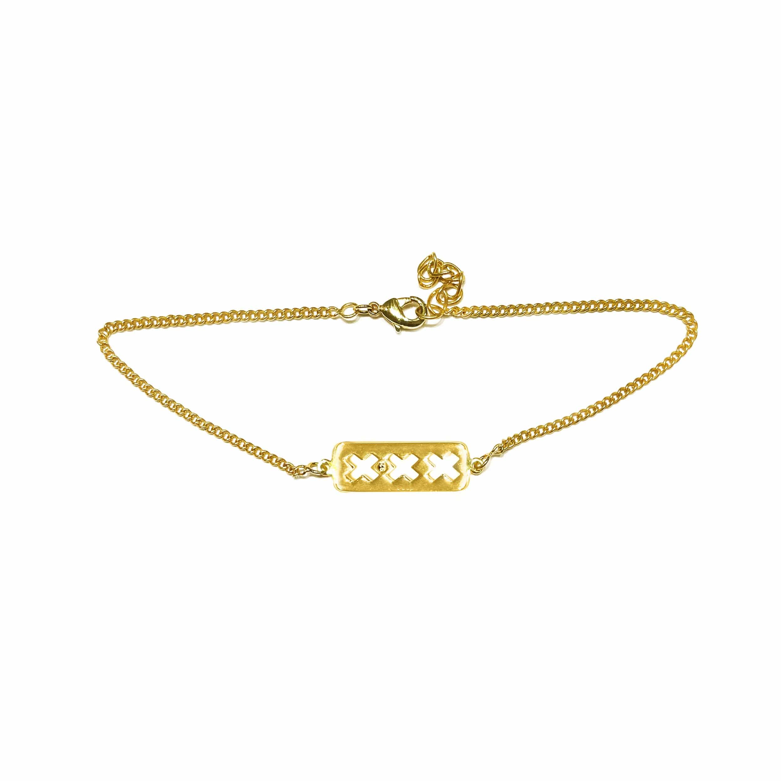 Three Crosses Amsterdam Bracelet Gold