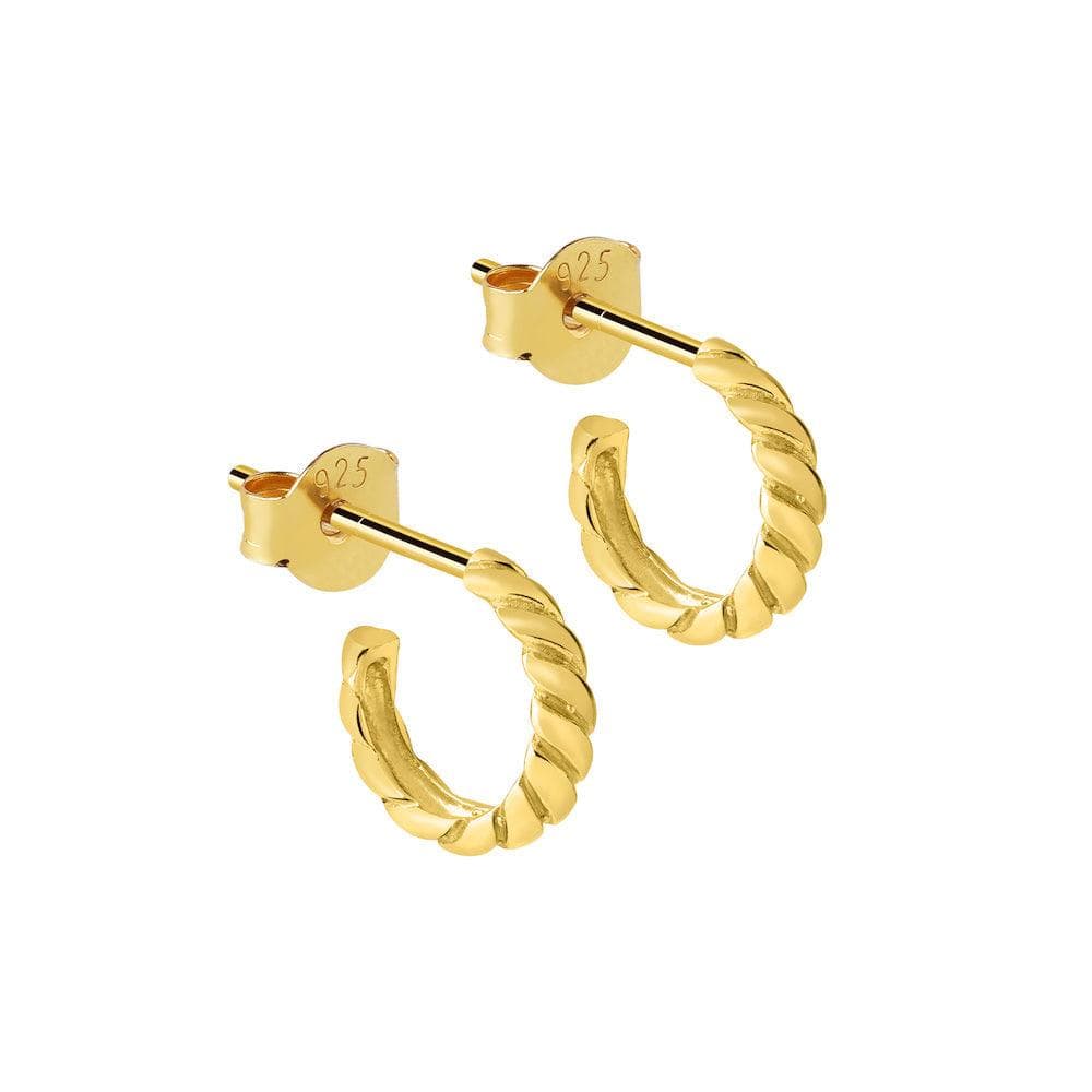 Croissant Hoop Earrings 18K gold plated