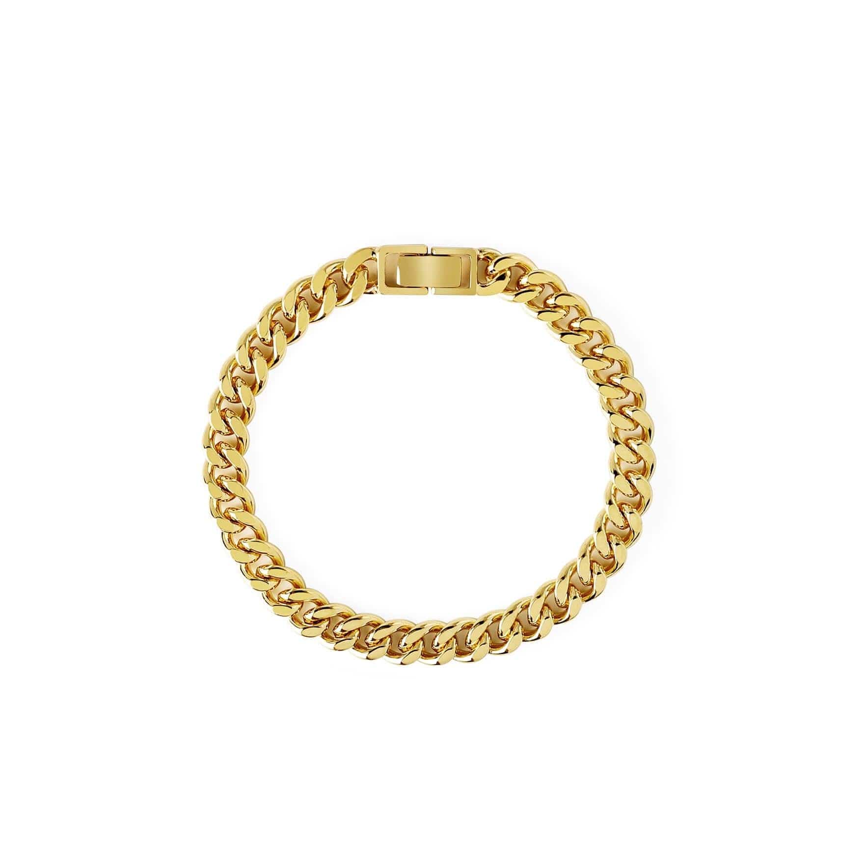 curb chain bracelet gold plated