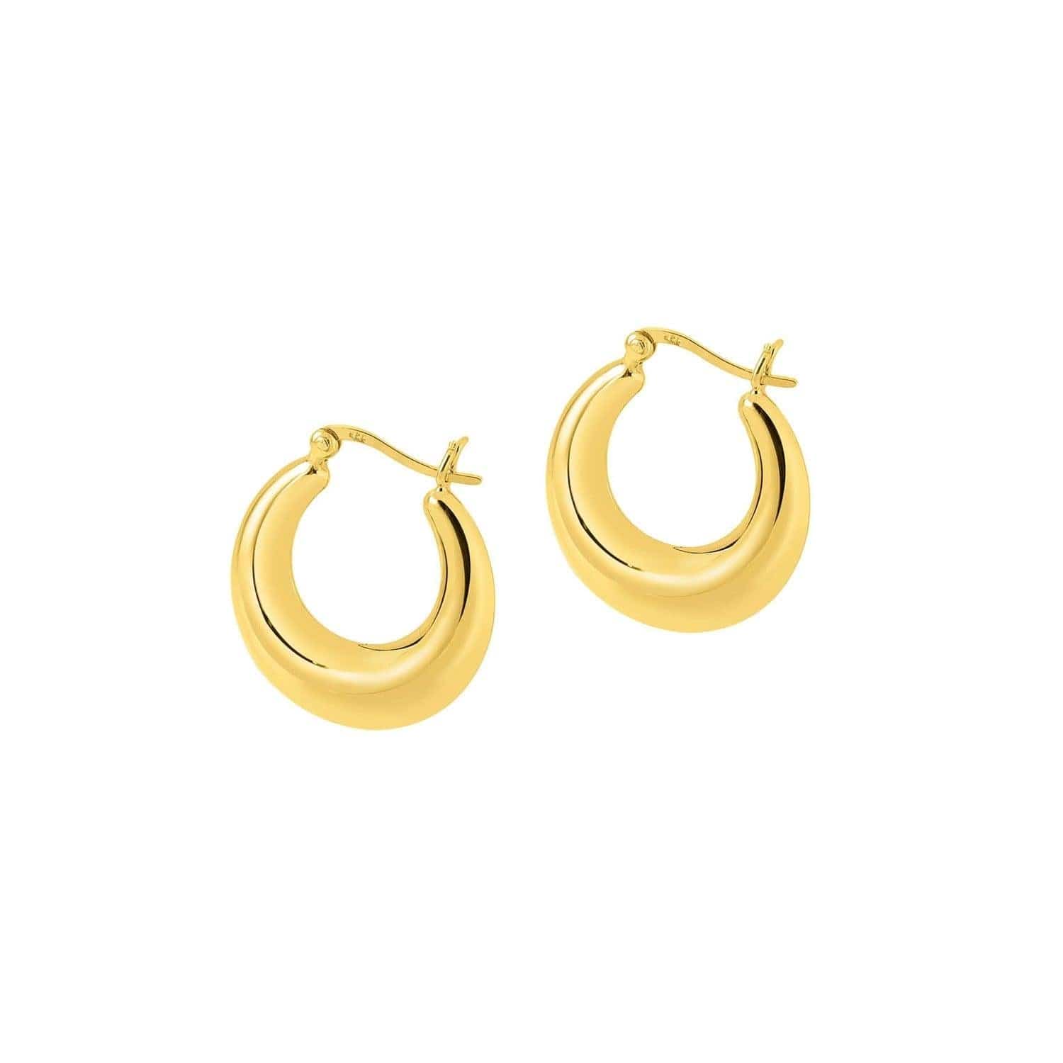 Big Gold Plated Indian Hoop earrings