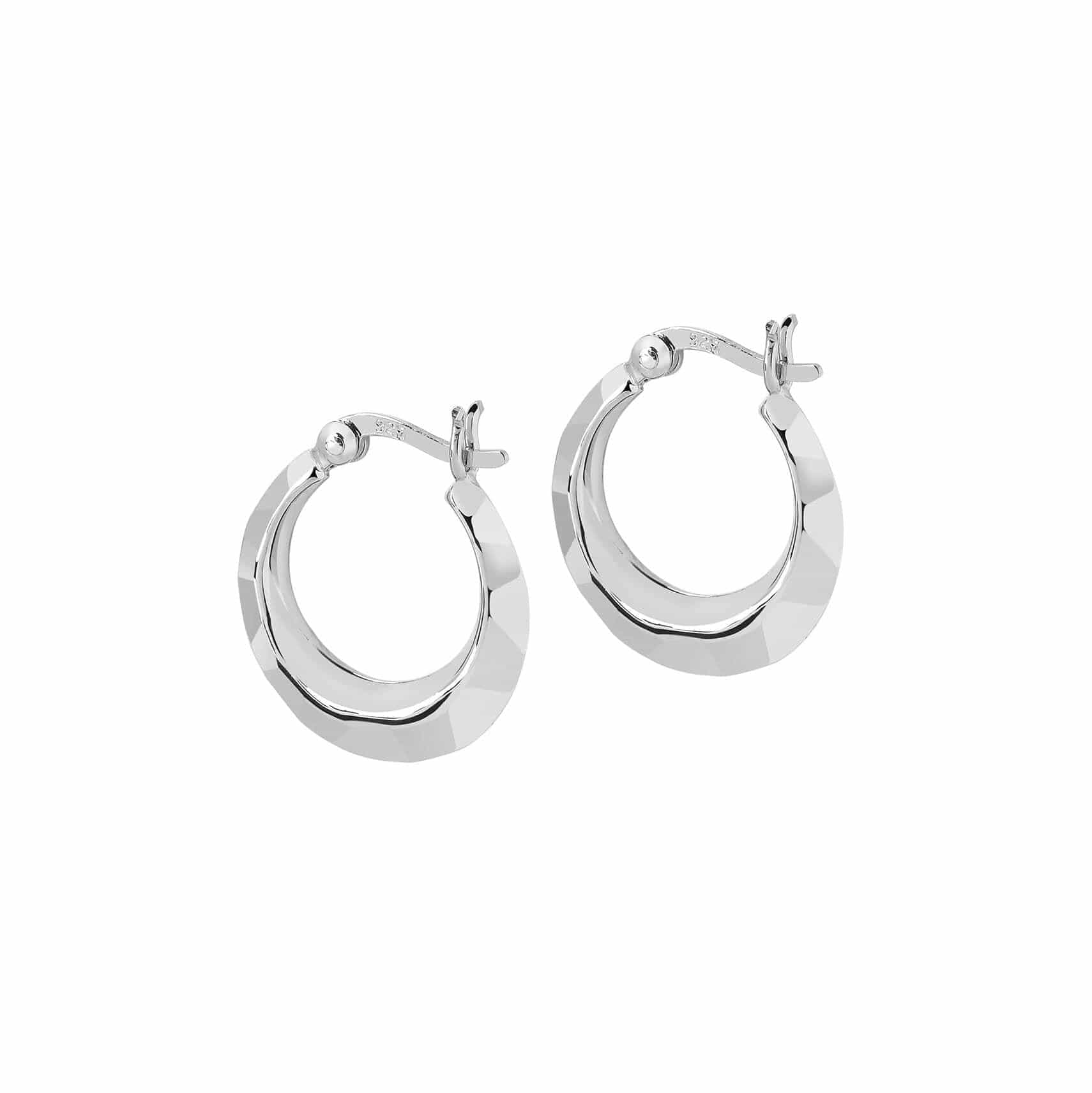 Hammered Circle & Flat Disc Sterling Silver Earrings – Solid Design Studios