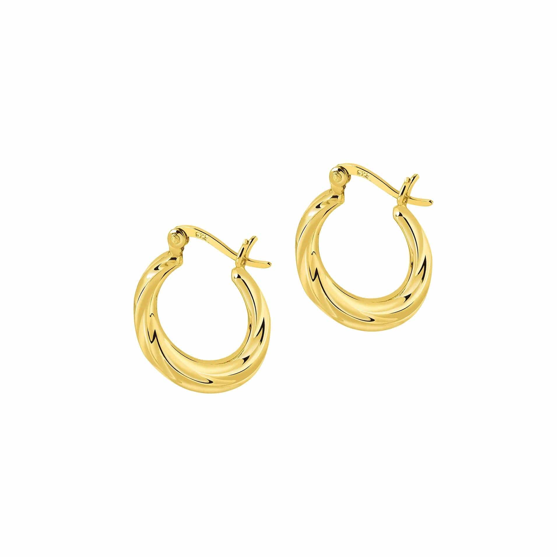 Gold Plated Indian Hoop Earrings New Delhi