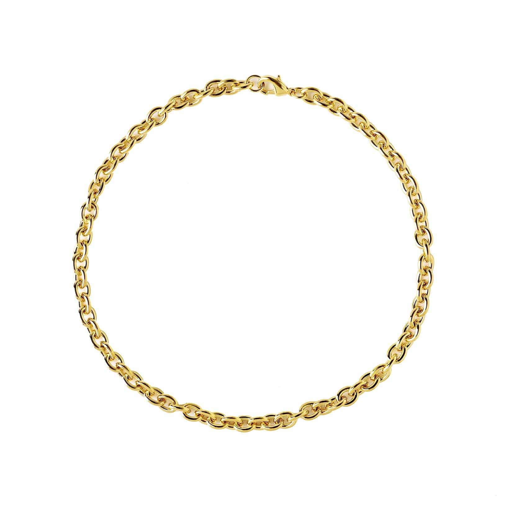 Gold Plated Rolo Chain Necklace 