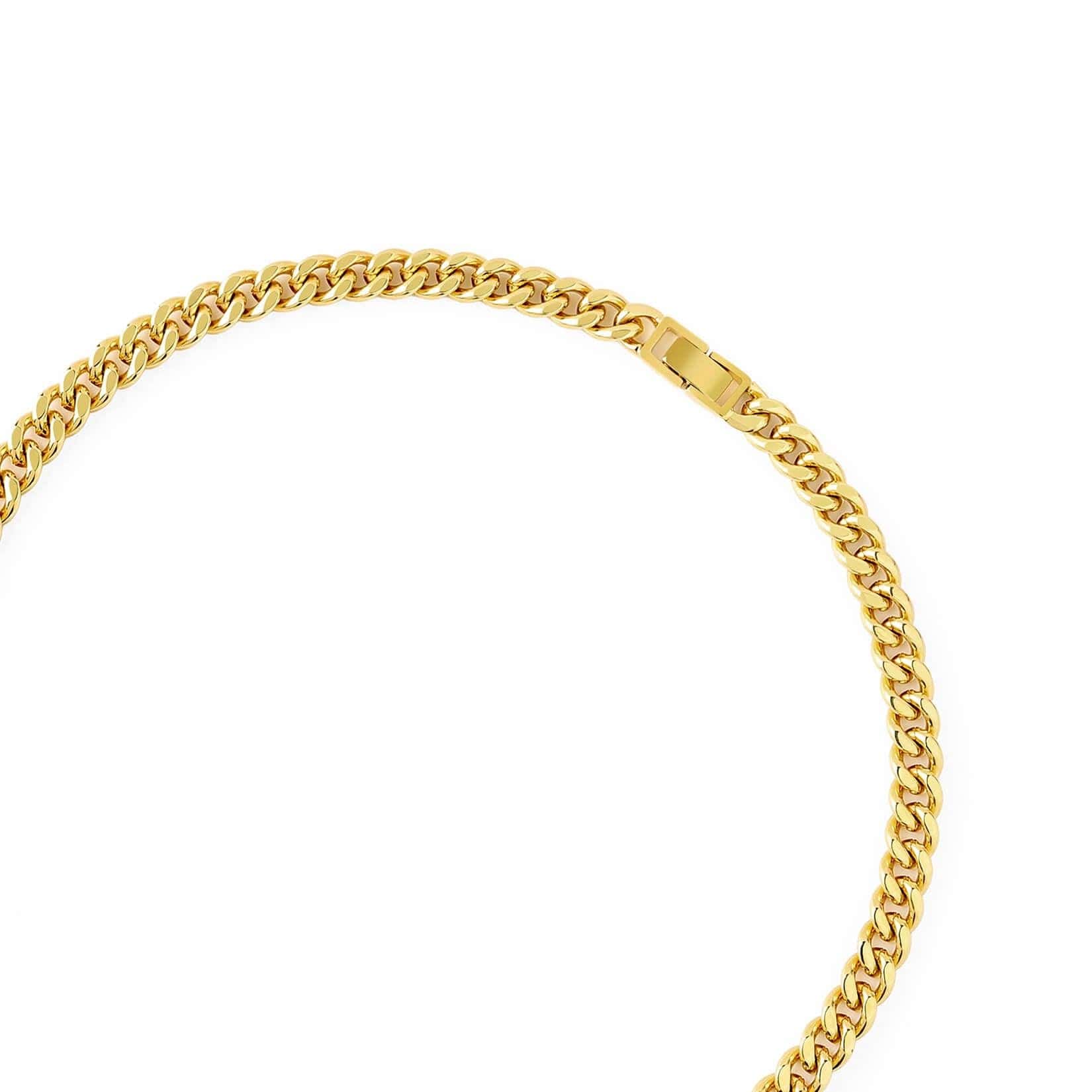 Gold Plated Curb Chain Necklace - Juulry.com