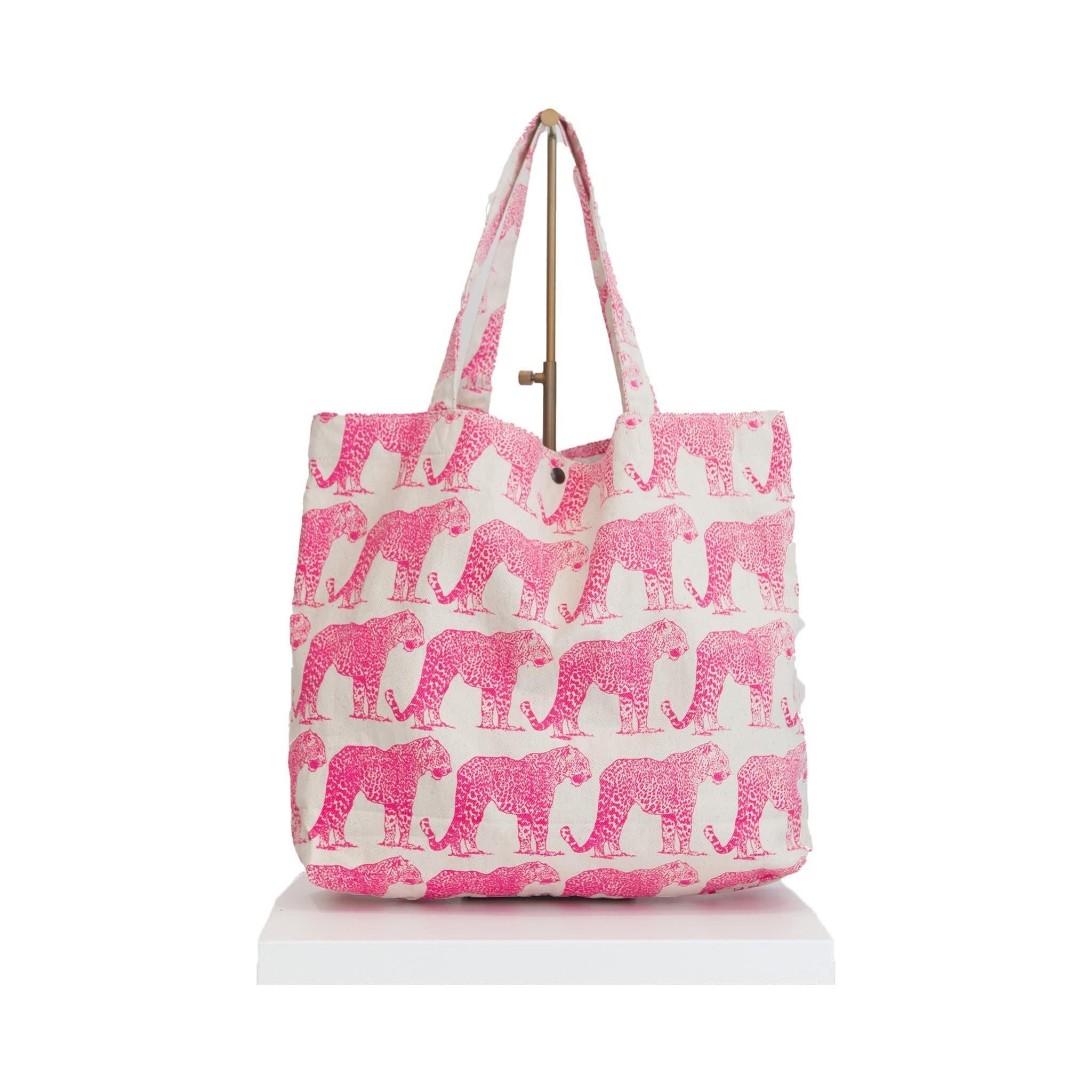 Beachbag tiger pink