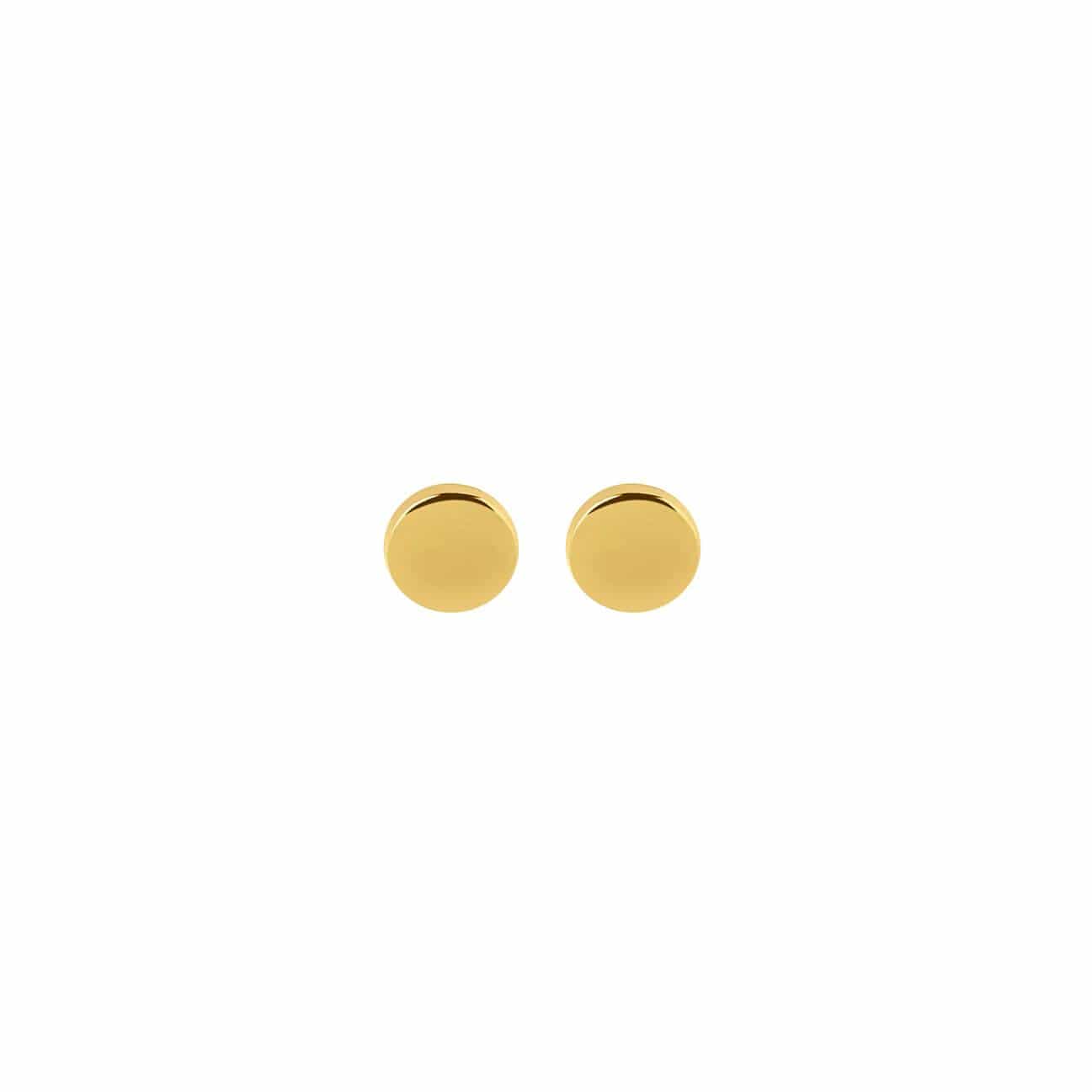front view mini gold plated ear stud