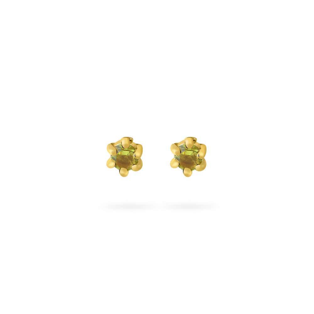 14K White Gold 3mm Peridot Stud Earrings 003-425-02450 | Armentor Jewelers  | New Iberia, LA