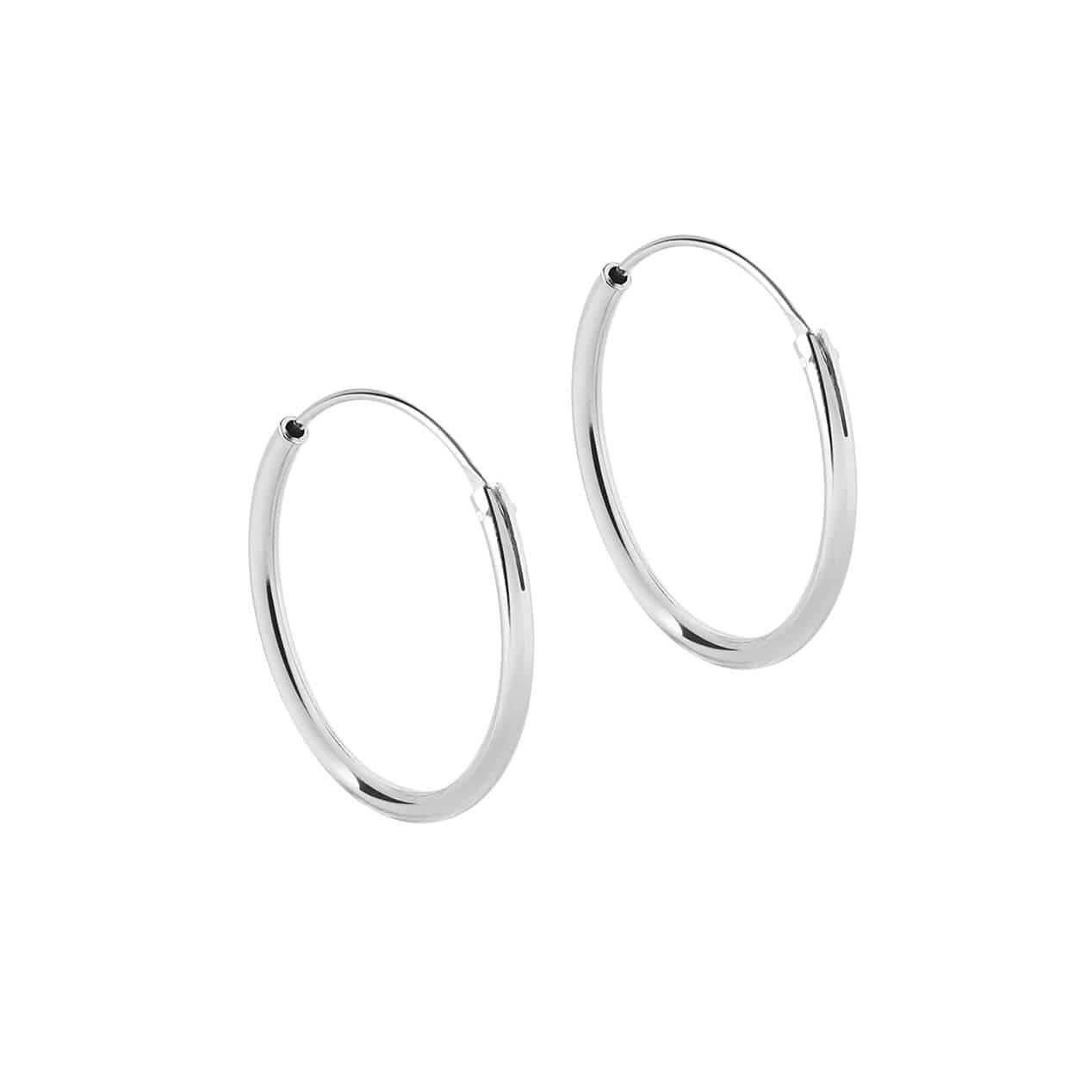 Silver Hoop Earrings 20 MM 1,5MM