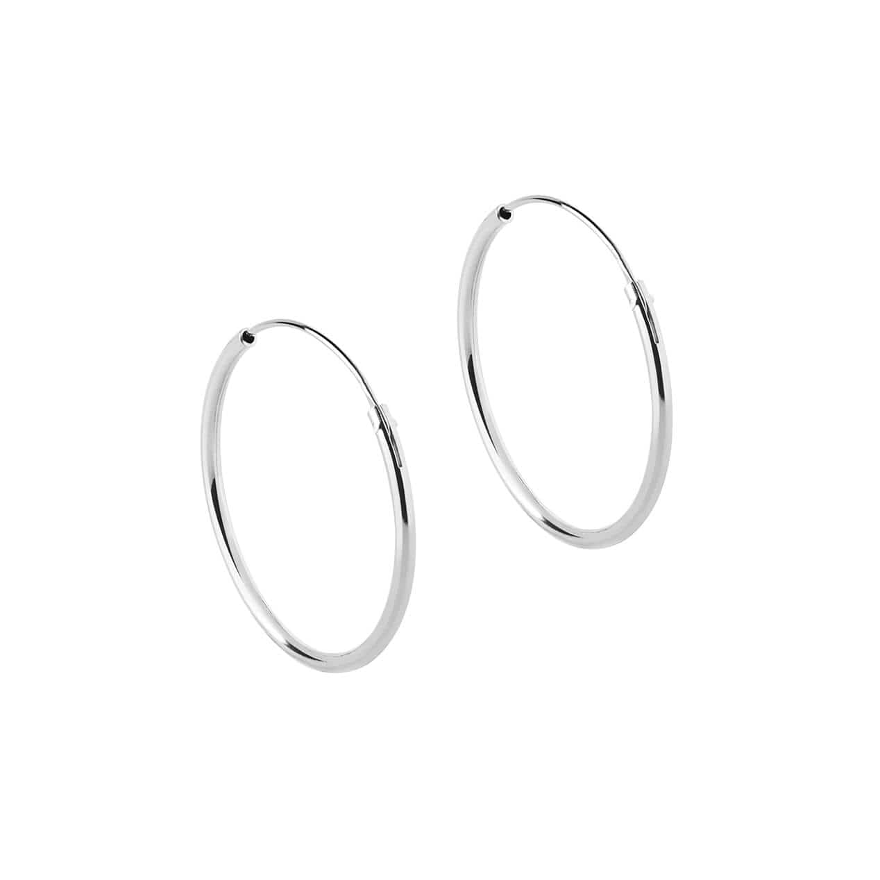 Silver Hoop Earrings 25 MM 1,5 MM