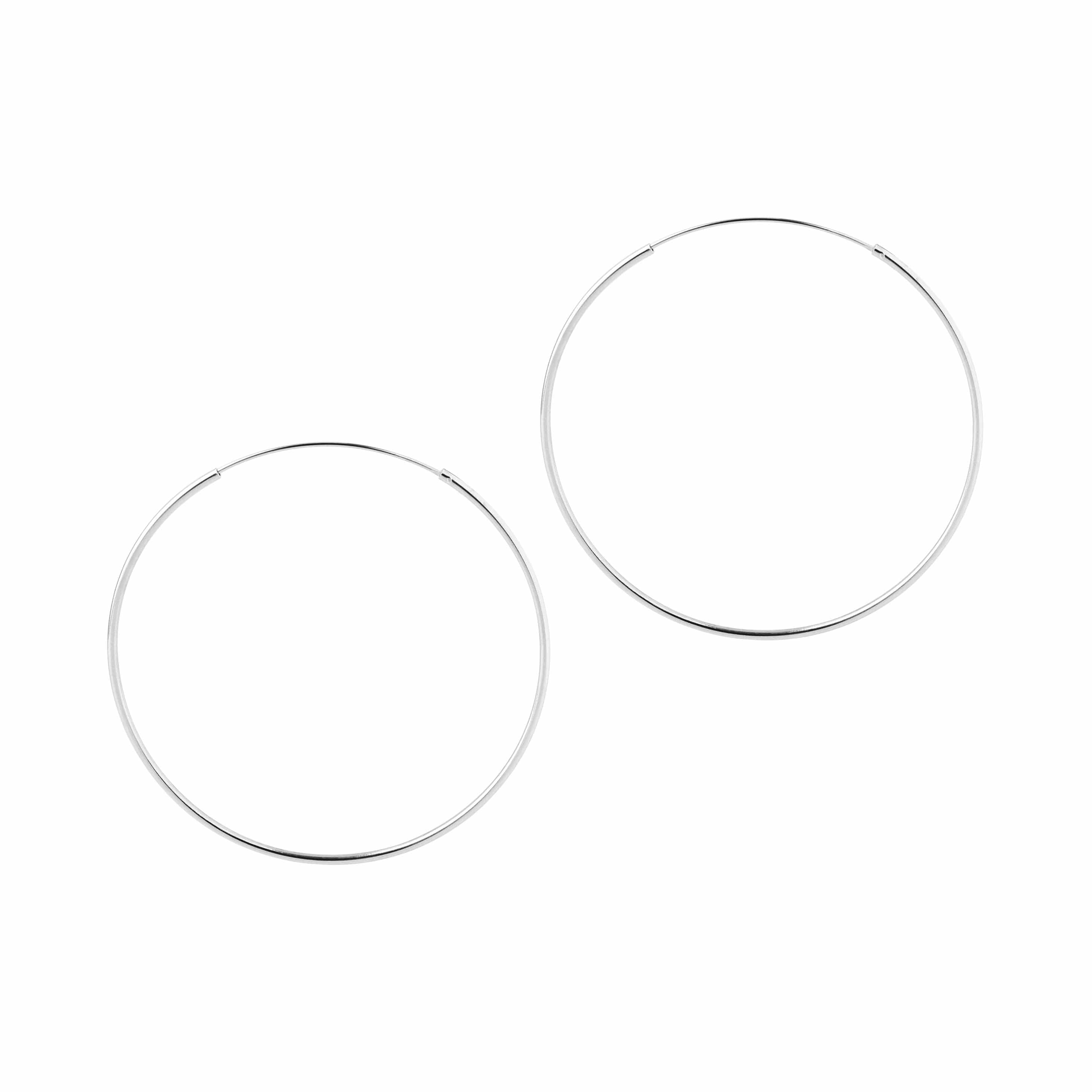 Gold Plated Hoop Earrings 50 MM 1,2 MM