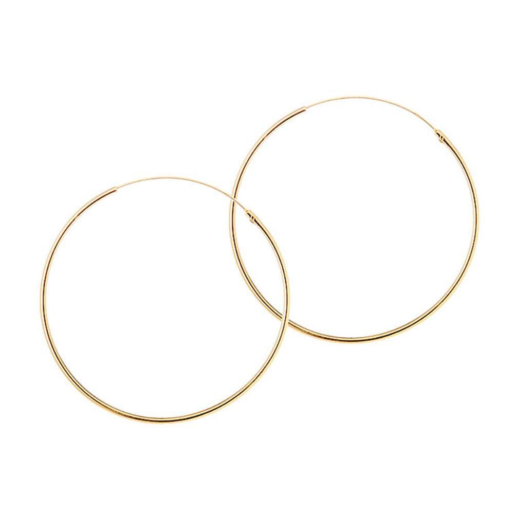 40mm hoop gold plated 1.2mm
