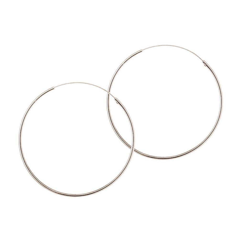 Gold Plated Hoop Earrings 40 MM 1,2MM - Juulry.com