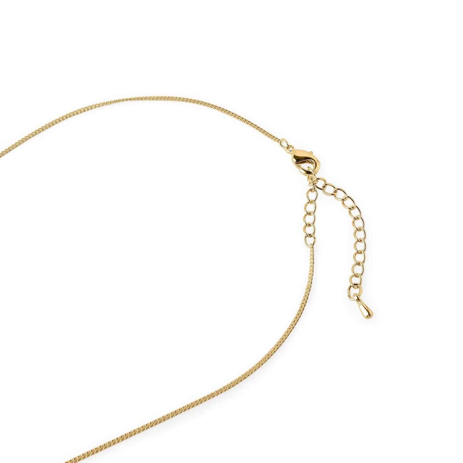 gold plated necklace with double square