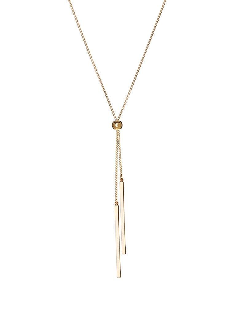 Gold Plated Necklace Ball and Rods