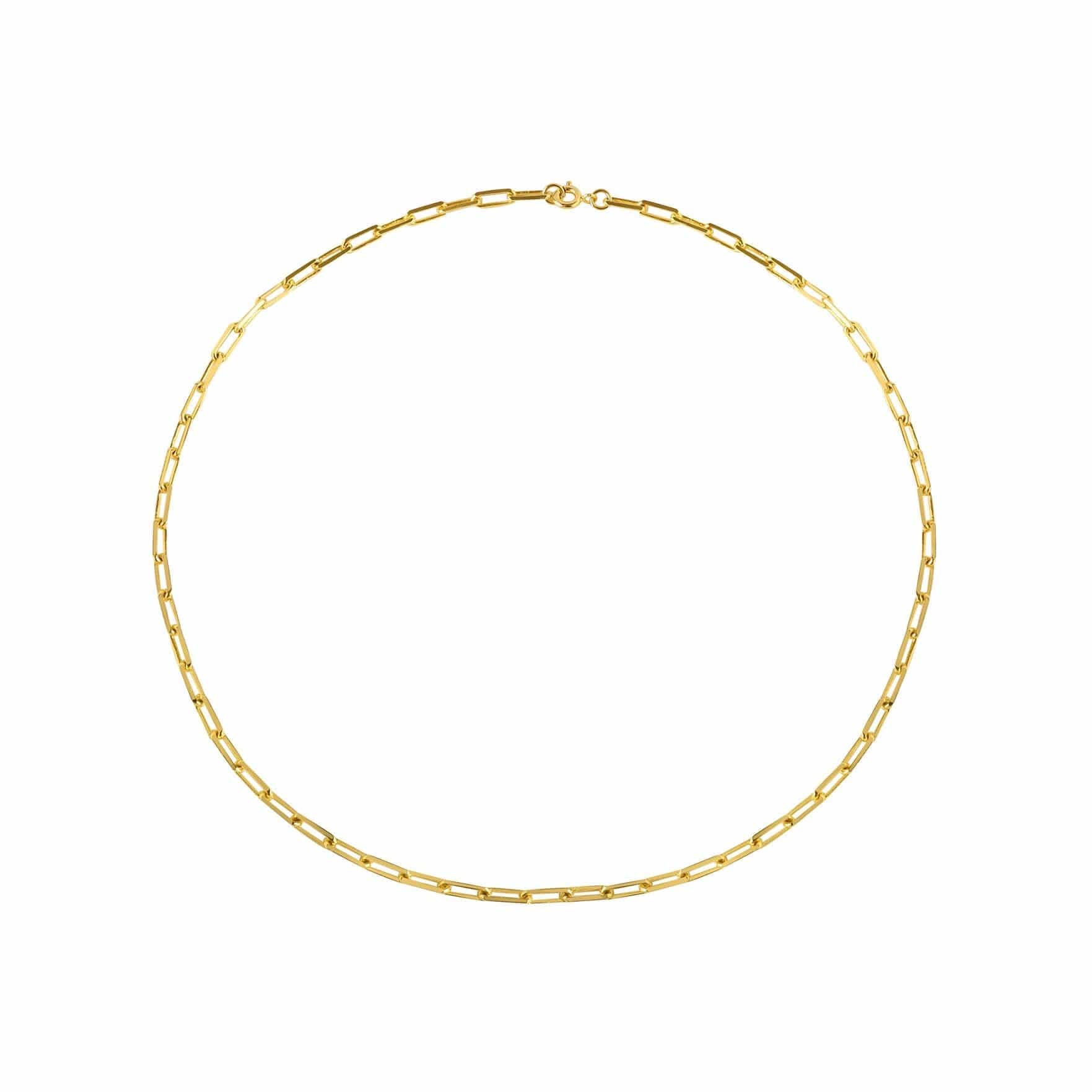 gold plated necklace long link