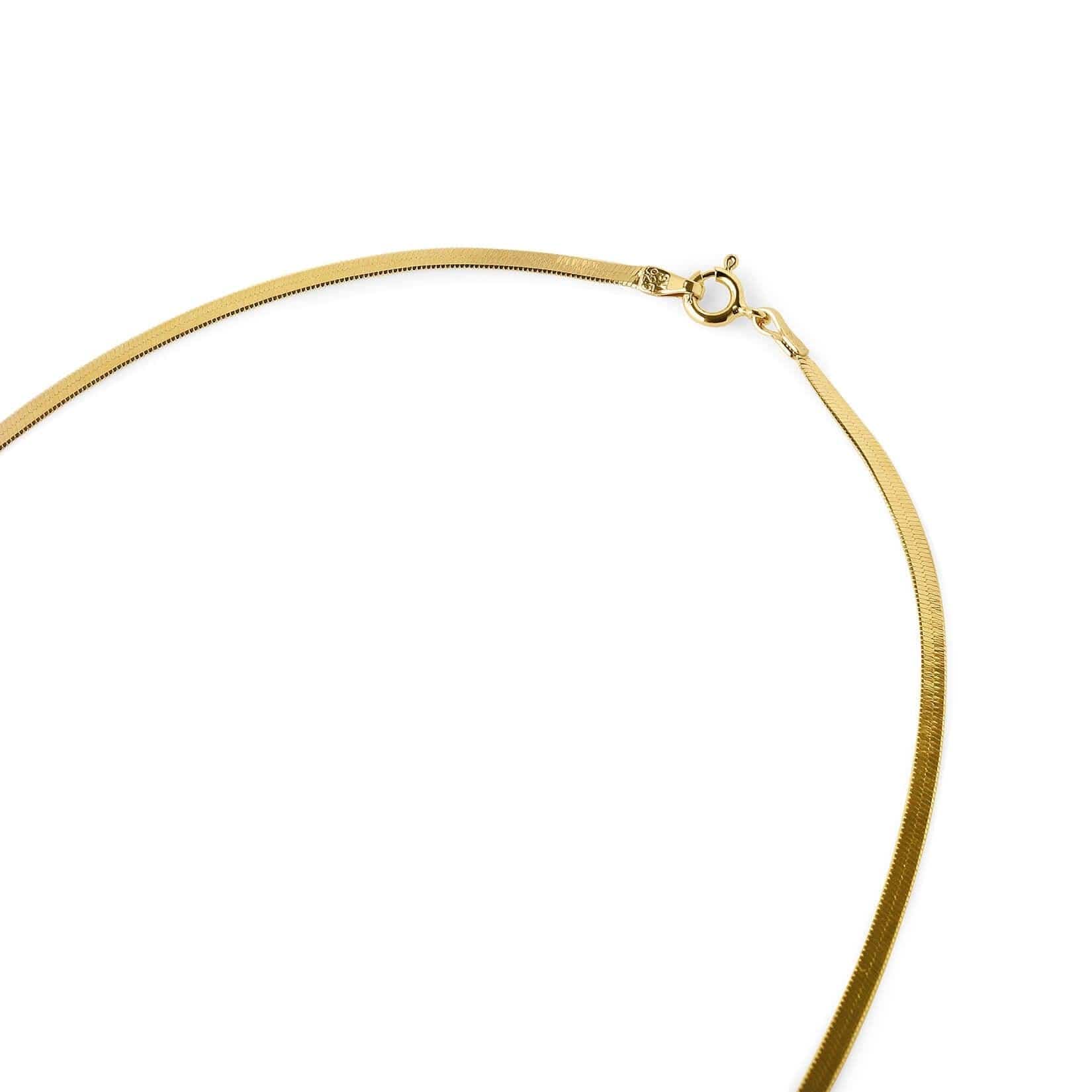 gold plated necklace flat link