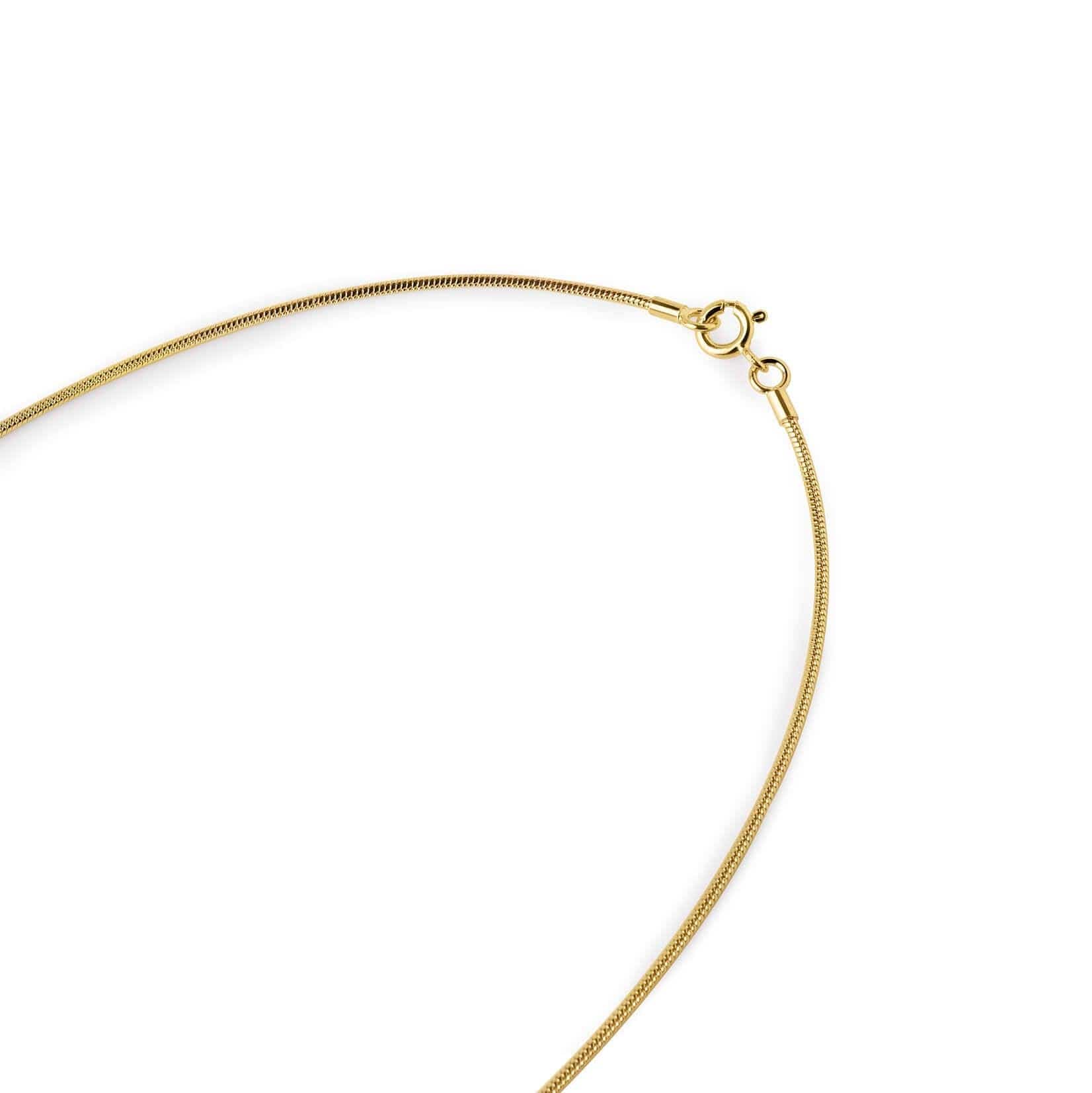gold plated necklace round link
