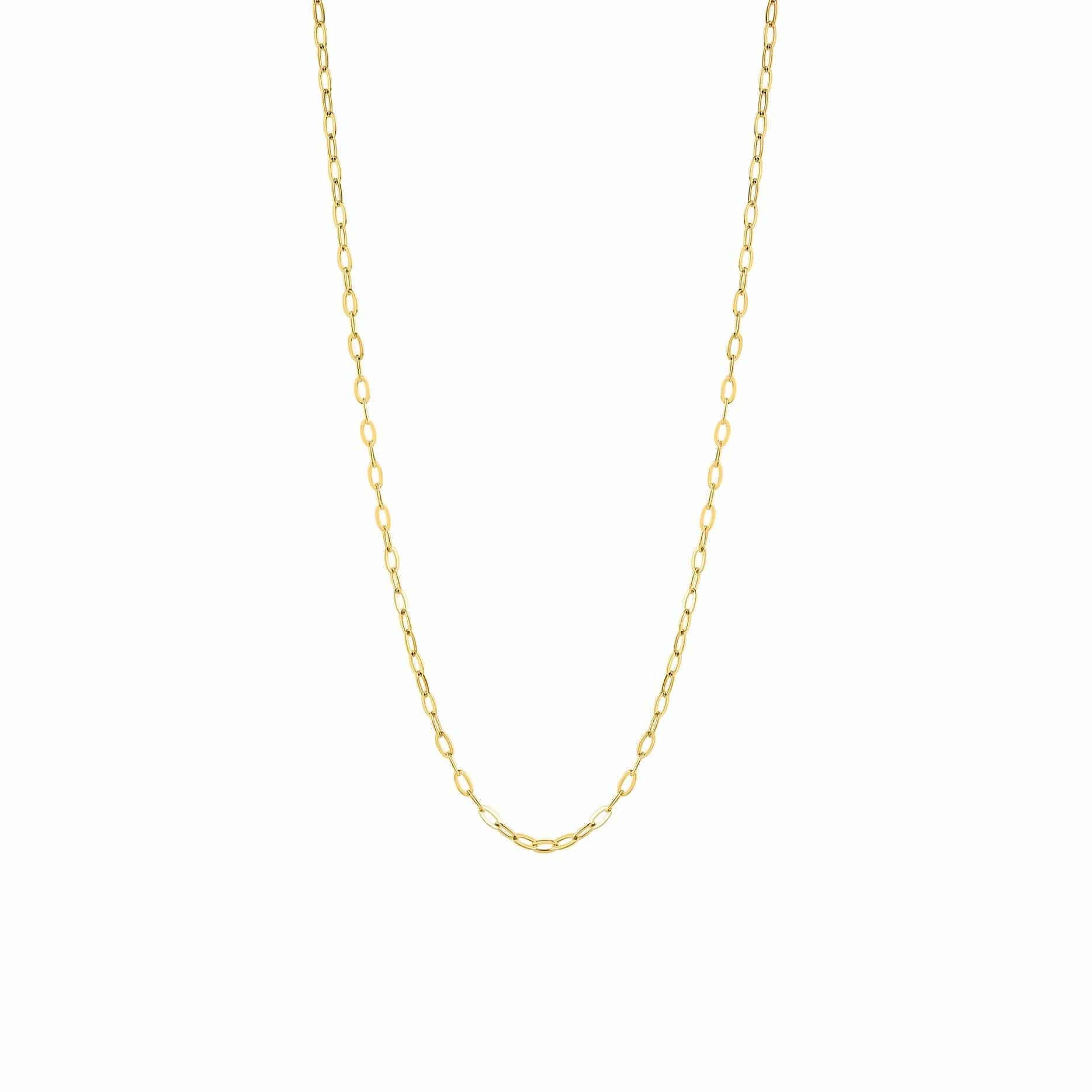 gold plated necklace with short link