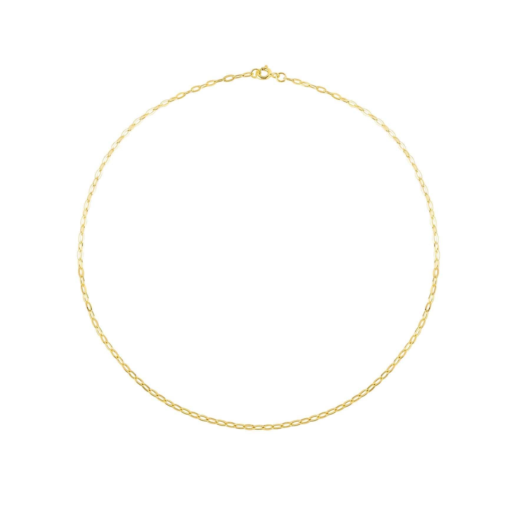 gold plated necklace short link