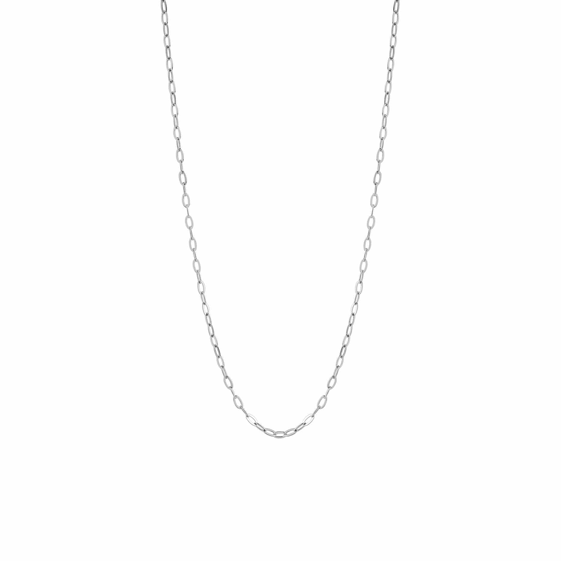 silver necklace short link
