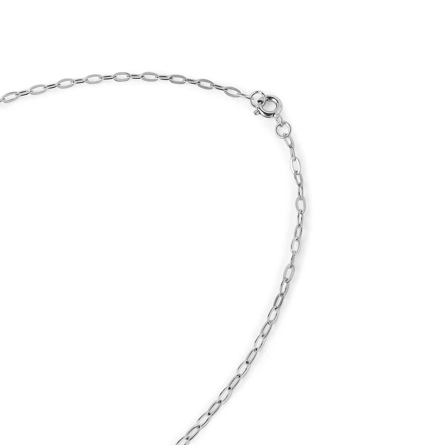 silver necklace with short link